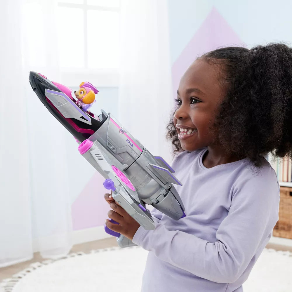 PAW PATROL The Mighty Movie Skye Feature Jet - Official Kids Toy Airplane with Lights & Sounds - Perfect for Birthday Gifts & Adventure Playtime