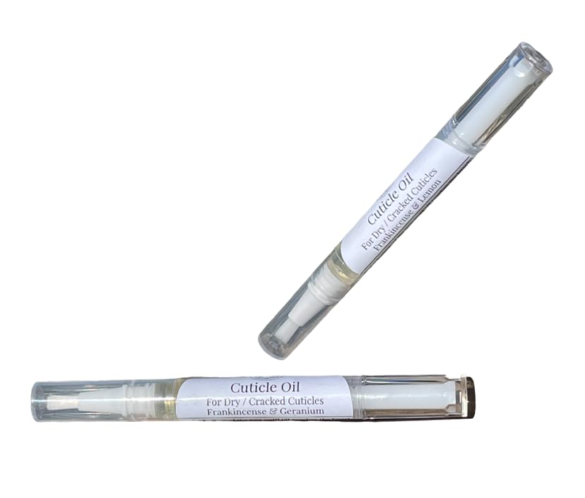 Geranium & Frankincense Cuticle Oil Travel Pens - Nourishing Nail & Cuticle Treatment for Dry, Damaged Cuticles | Perfect for On-The-Go Nail Care, Travel Essentials & DIY Manicures