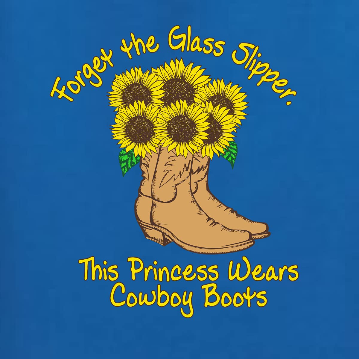 Princess Wears Cowboy Boots Graphic T-Shirt for Women - Trendy Pop Culture Tee for Casual Wear, Concerts & Western Theme Parties