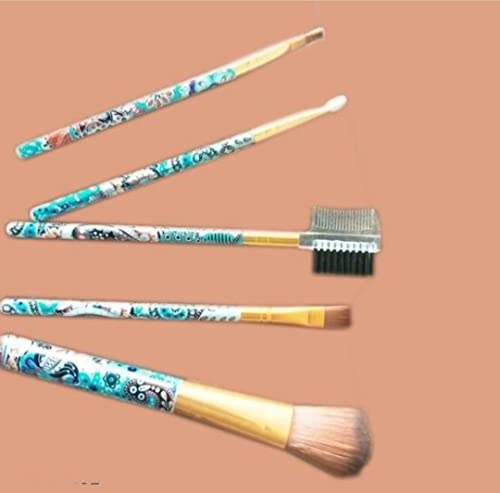 Premium 5-Piece Makeup Brush Set - Soft Bristle Foundation, Blending, Eyeshadow Brushes for Flawless Makeup Application | Perfect for Professional Makeup Artists & Beginners | Home, Travel & Salon Use