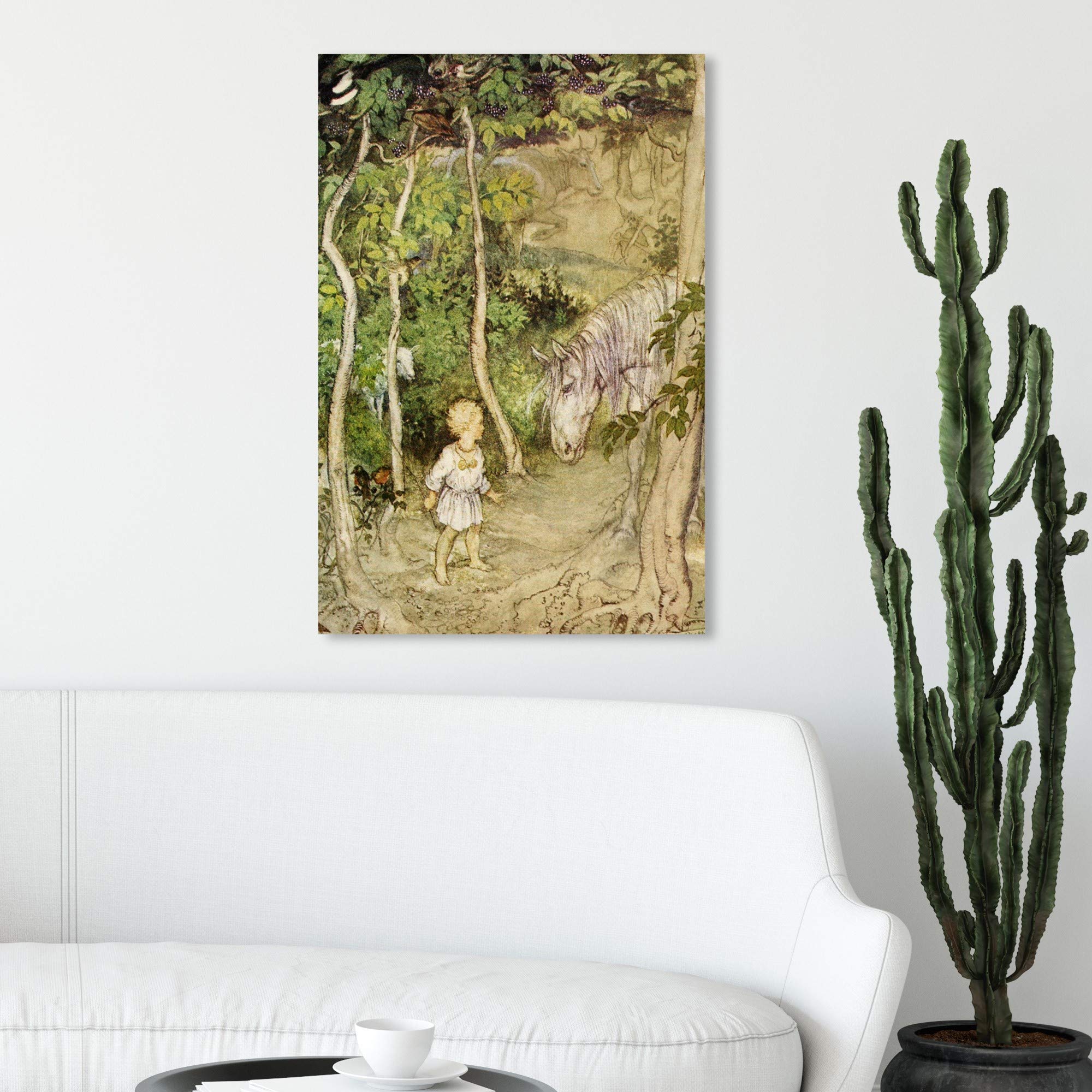 Magic Stallion Fantasy Wall Art Canvas Print - 20