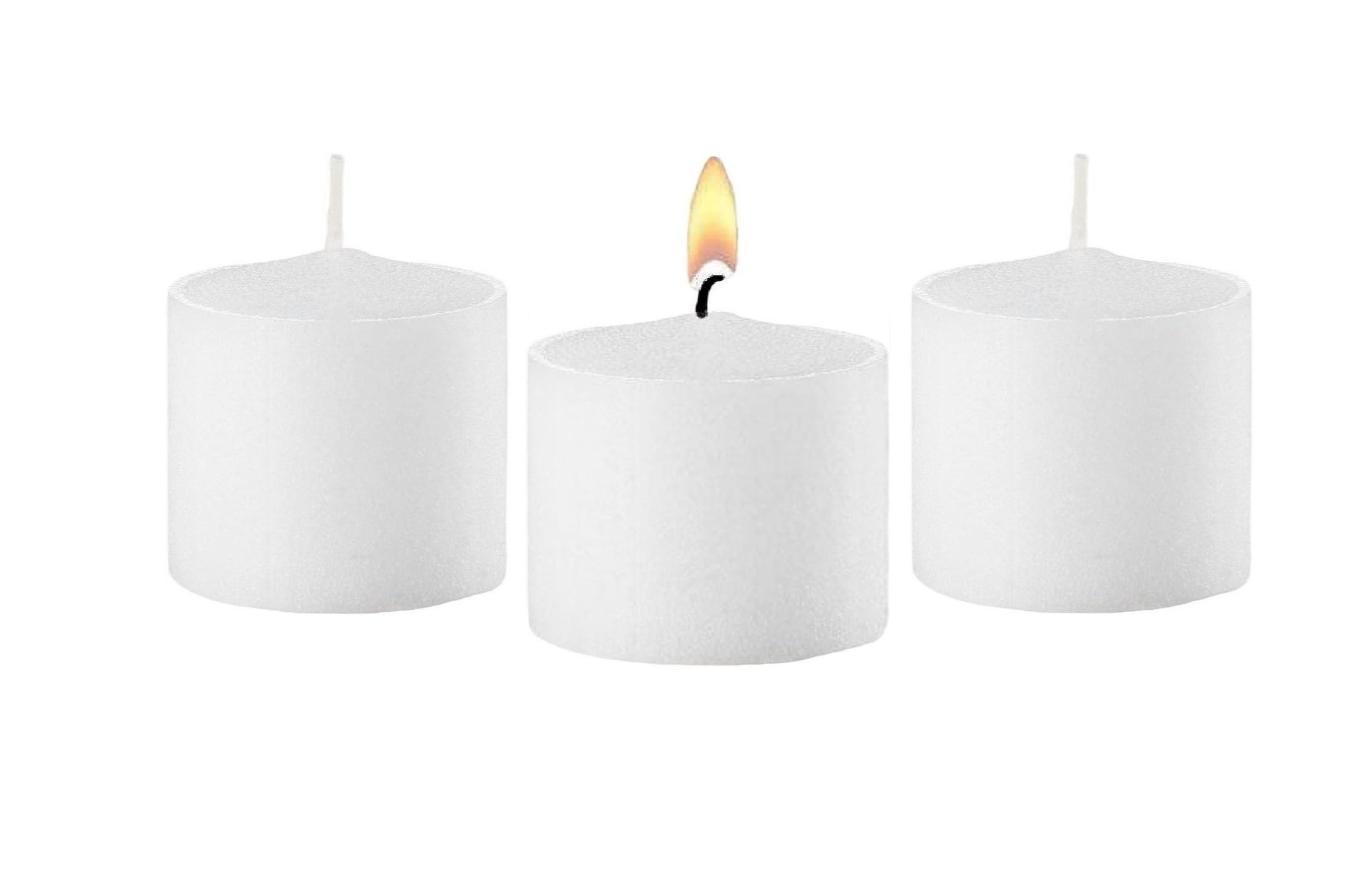 Long-Lasting 10-Hour Burn Unscented White Votive Candles - Bulk Pack of 432 for Home Decor, Weddings, Restaurants, Churches & Synagogues | Perfect for Romantic Dinners, Birthday Parties & Religious Ceremonies (White)