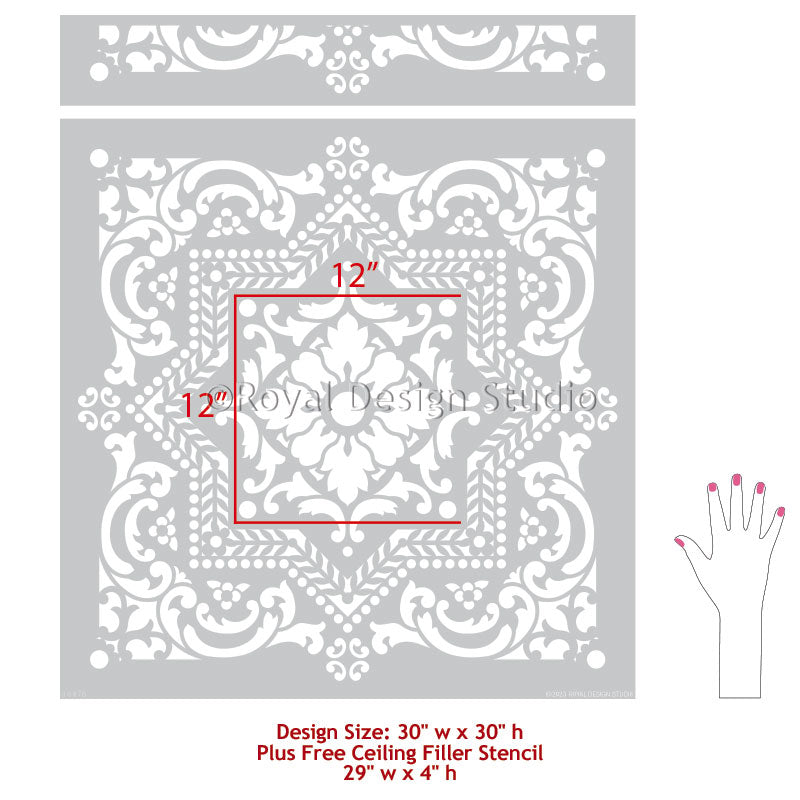 Premium Lisboa Tile Stencil for DIY Home Decor - Reusable Painting Template for Walls, Floors & Furniture | Perfect for Mediterranean, Portuguese & Spanish Style Interior Design