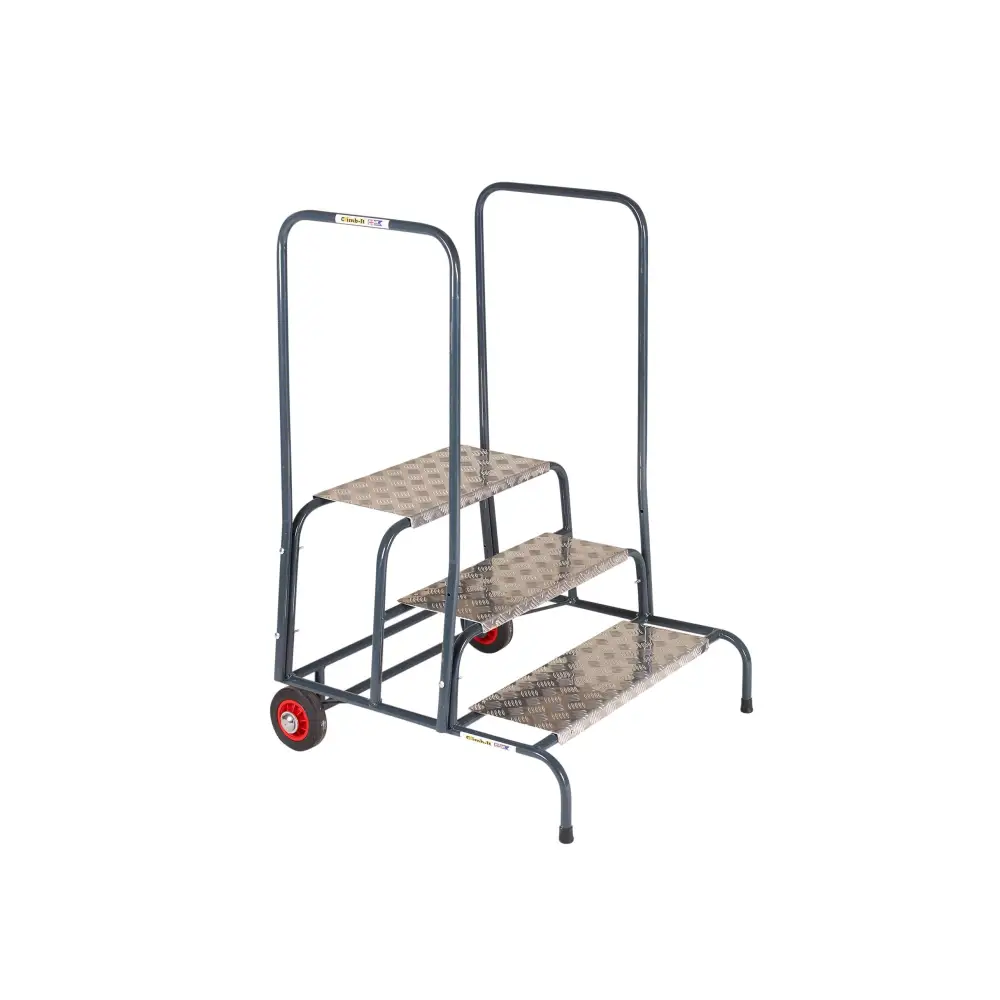 Climb It UK Wide Work Steps - Heavy Duty Aluminum Ladder for Construction, Roofing & Home Use | Non-Slip Safety Steps for Indoor & Outdoor Projects