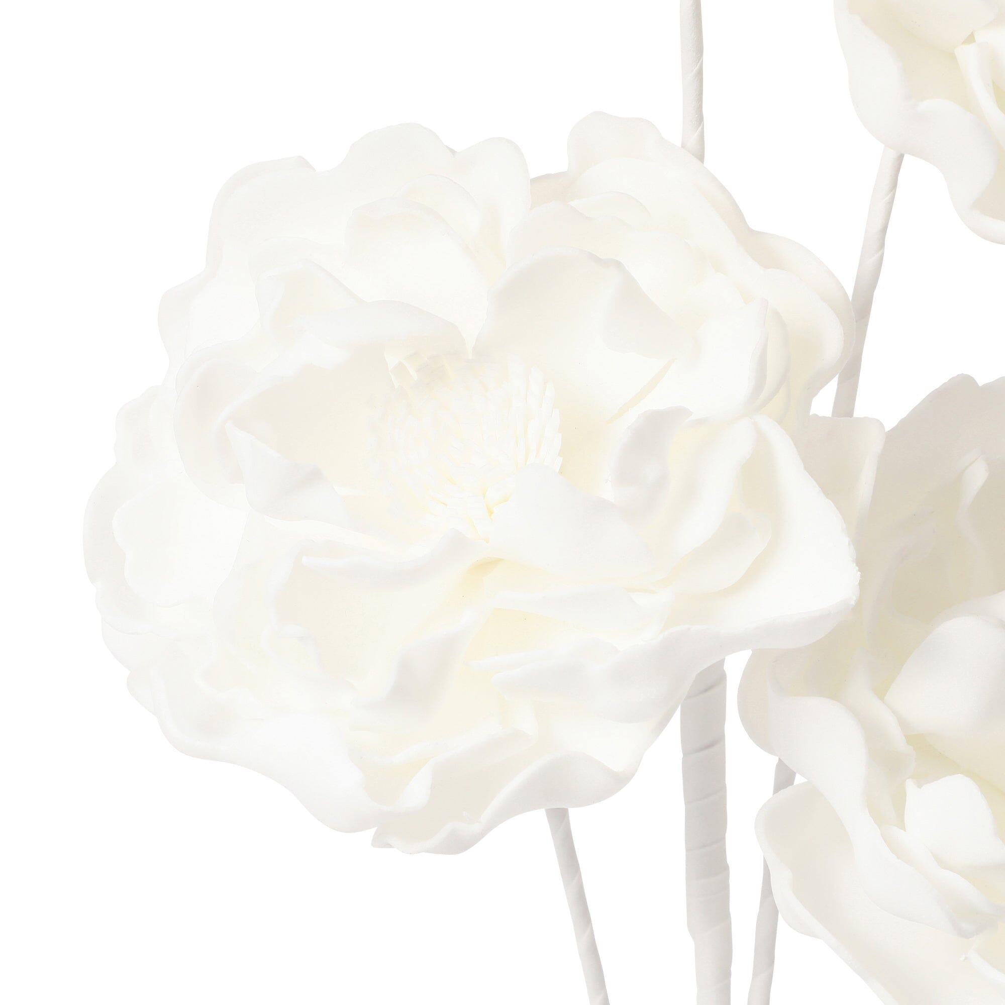 White Camellia Artificial Plant - Realistic Silk Flower for Home Decor, Office, Wedding Centerpiece & Indoor Greenery