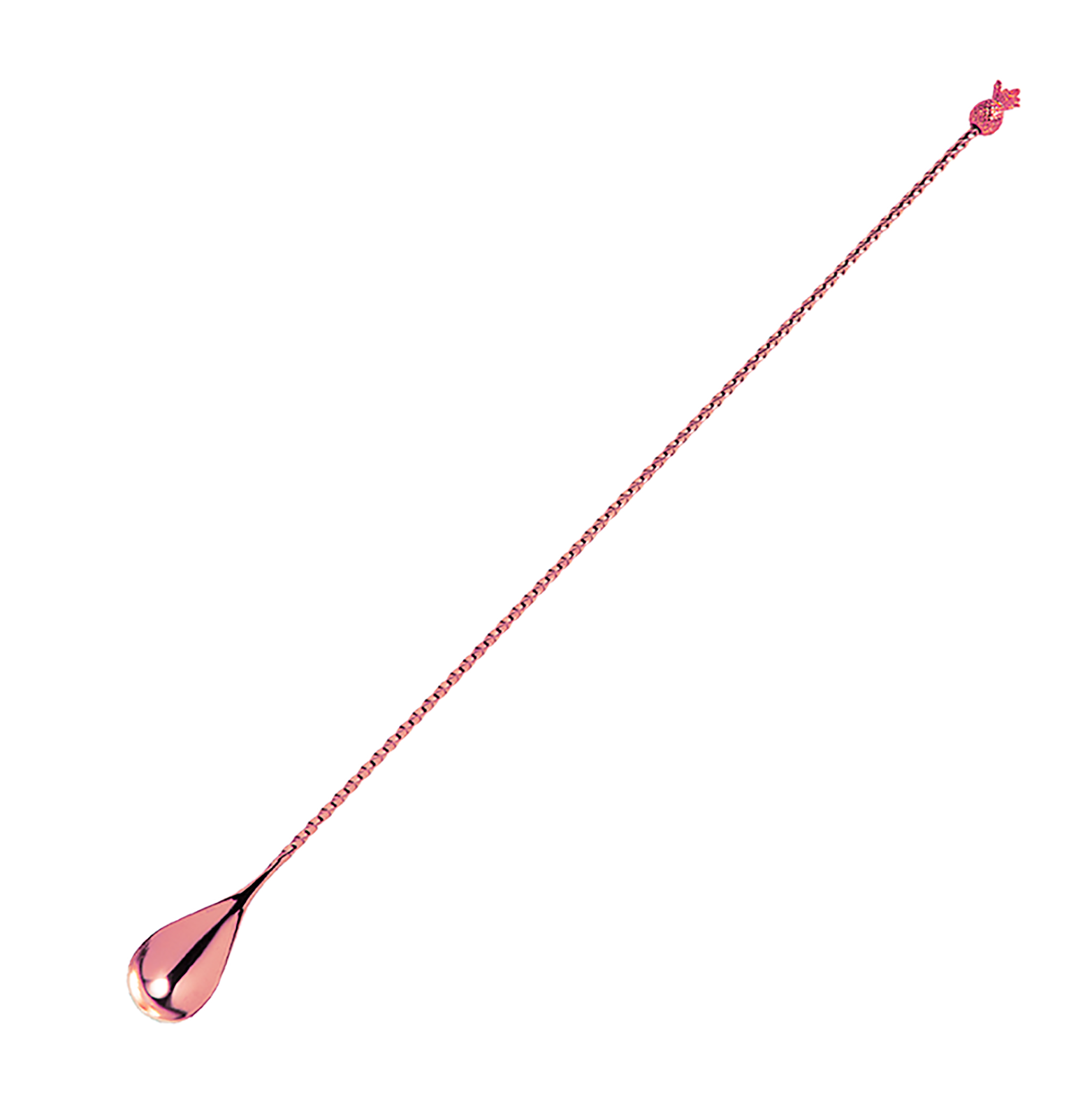 Premium 43cm Pineapple Copper Bar Spoon - Professional Cocktail Mixing Tool for Bartenders & Home Bars - Perfect for Mojitos, Martinis & Craft Cocktails