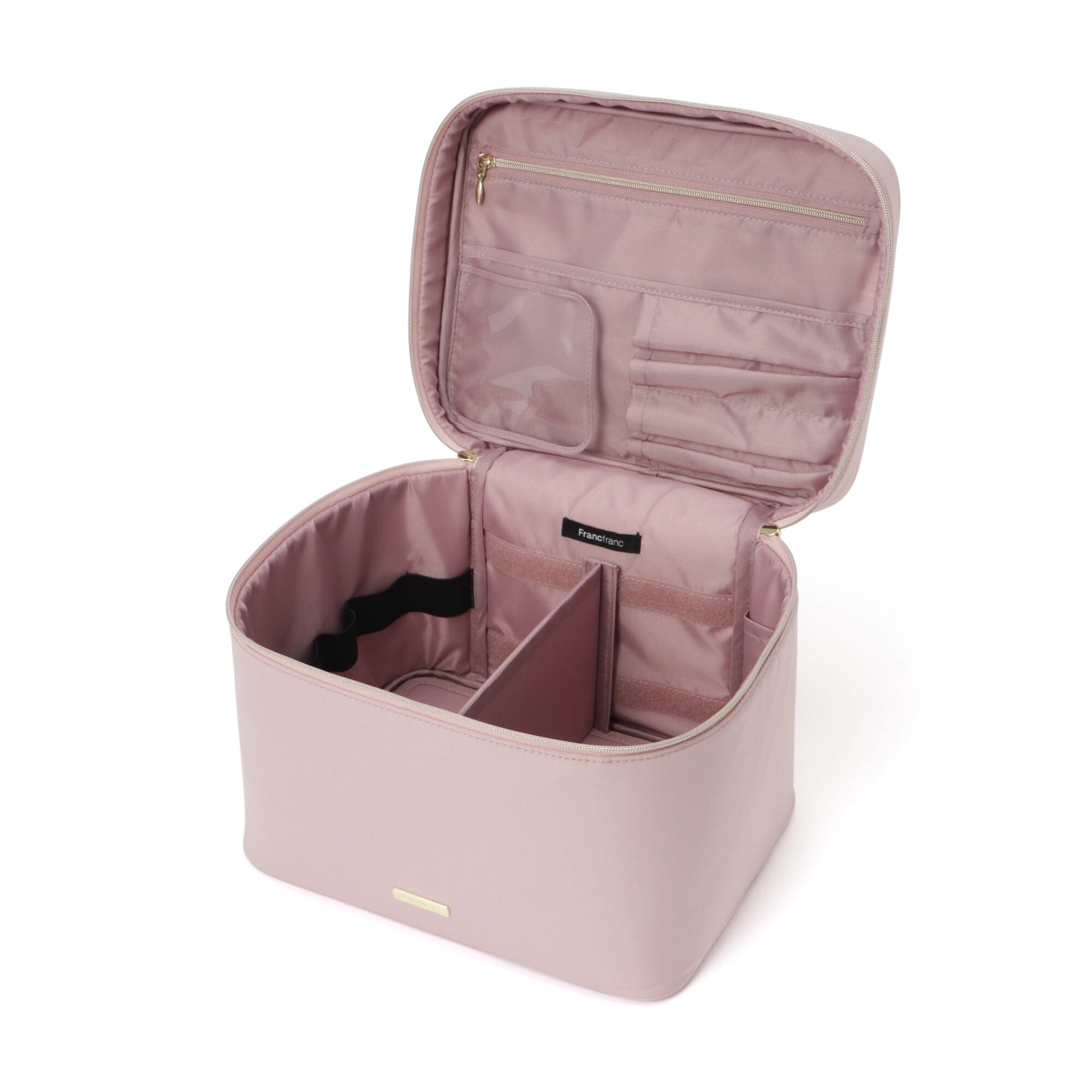 Frill Vanity Pouch - Small Cosmetic Bag for Makeup & Travel - Pink Organizer for Toiletries, Jewelry & Essentials - Perfect for Girls, Women & Bridal Shower Gifts