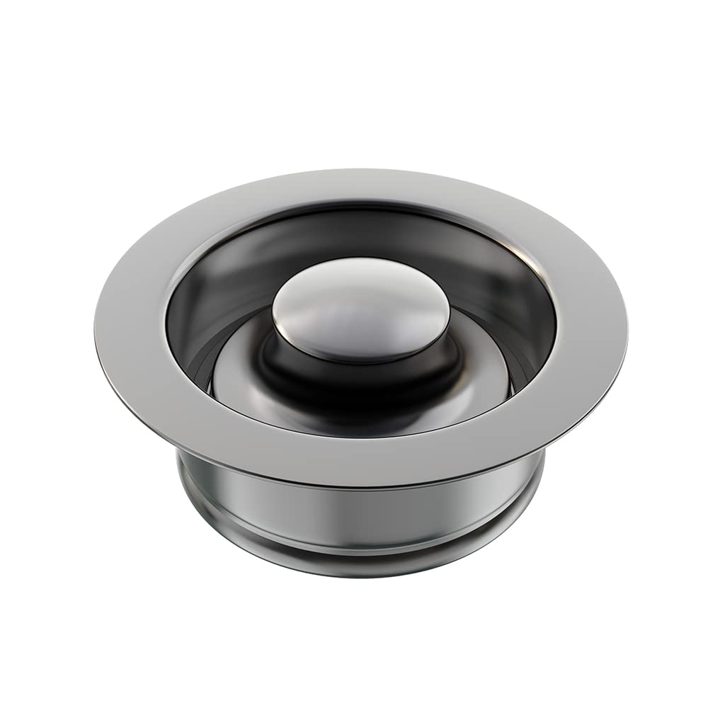 Stainless Steel Universal 3-1/2 Inch Sink Flange for Garbage Disposal & Sink Stopper - Fits Standard Drain Openings, Kitchen Sink Replacement Accessory (Gun Gray) - Perfect for Home Kitchen Upgrades & DIY Plumbing Repairs