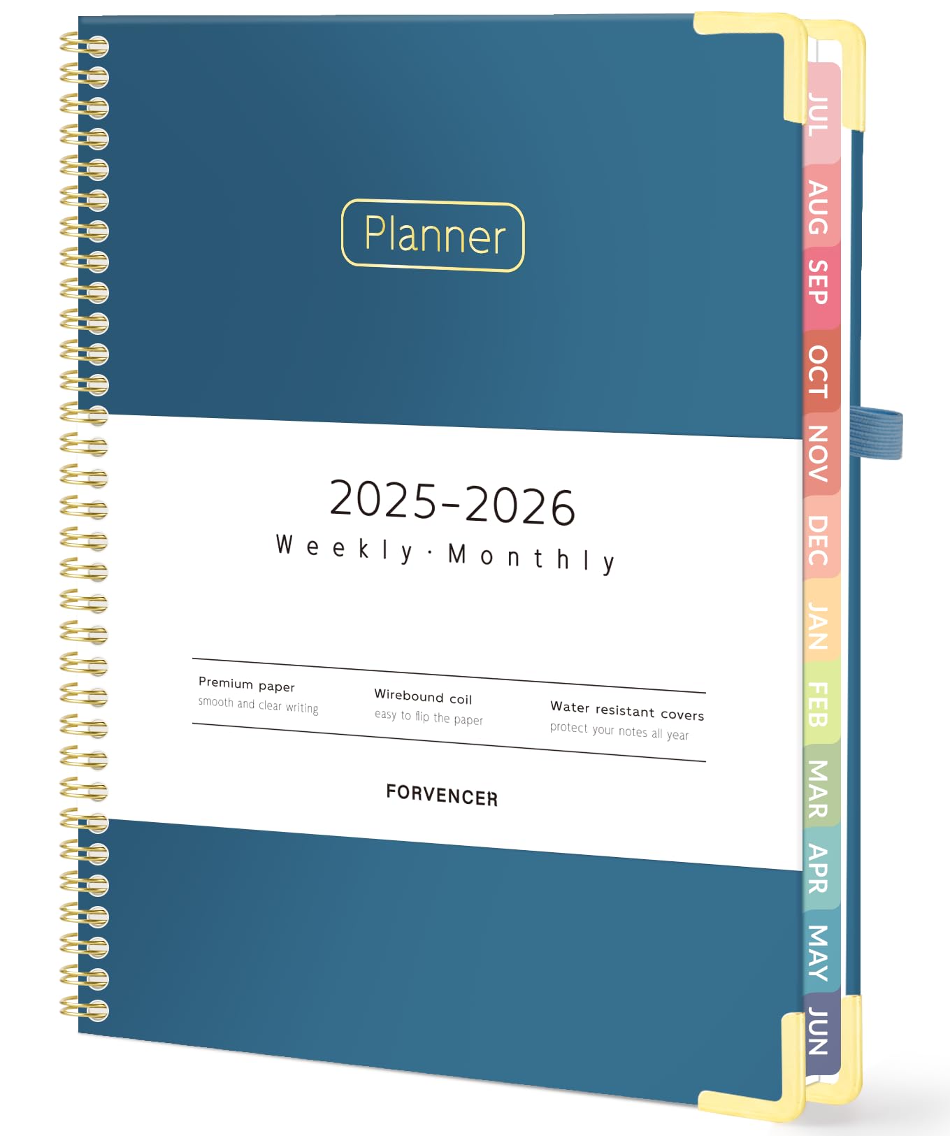 Forvencer 2025-2026 Academic Planner - Weekly & Monthly Hardcover Organizer with Tabs, 8.5