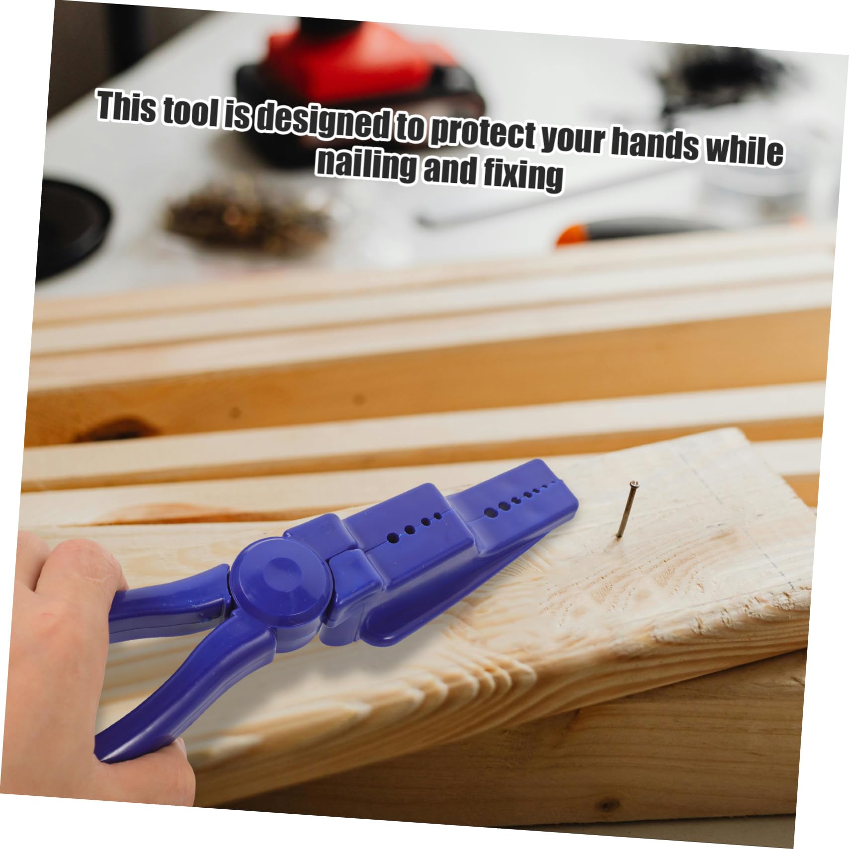 ORFOFE Nail Clamps - Heavy Duty Hammering Aid & Fixing Pliers for Secure Nail Holding - Portable Hand Tool for Woodworking, Carpentry, and DIY Projects - Perfect for Framing, Roofing, and Construction Work