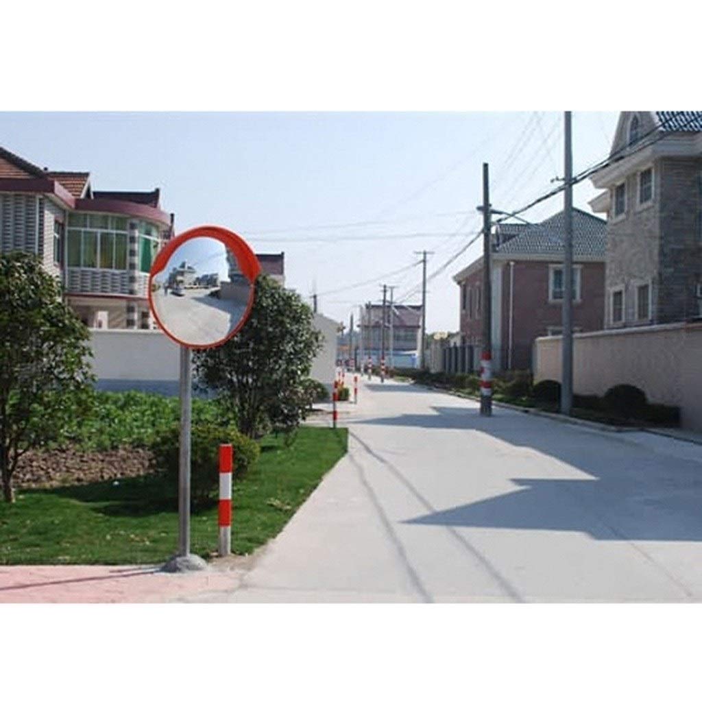 100cm Wide Angle Convex Traffic Safety Mirror - Round Plastic Road Mirror for Blind Spots & Driveway Security - Perfect for Parking Lots, Warehouses, and Street Corners
