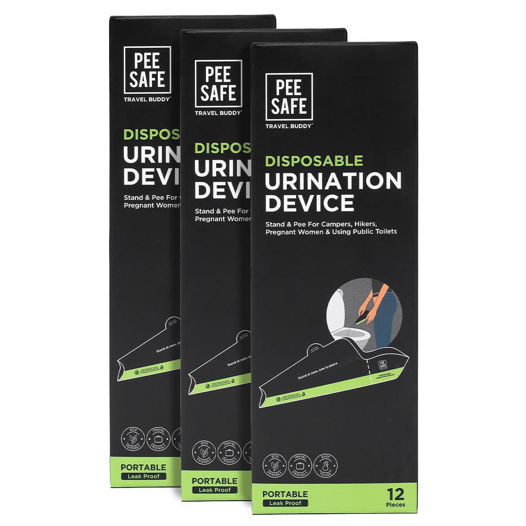 Pee Safe Foldable & Disposable Female Urination Device - 36 Pack | Portable Female Urinal for Women, Pregnant Ladies, Arthritis Patients & Travelers | Compact & Hygienic | Reduces UTI Risk | Perfect for Camping, Hiking, Road Trips & Public Restrooms