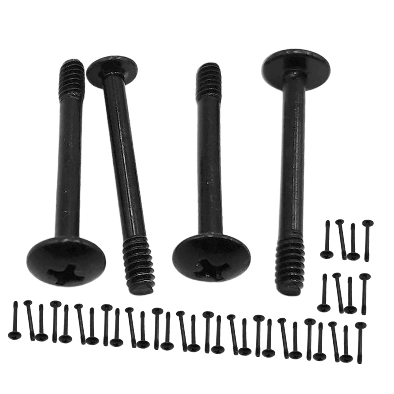 Jojofuny 50pcs Long Computer Case Fan Screws Kit - Steel Chassis Cooling Fan Rivets for Desktop PC Build & Repair - Perfect for DIY Computer Assembly, Cooling System Upgrade & Case Fan Installation