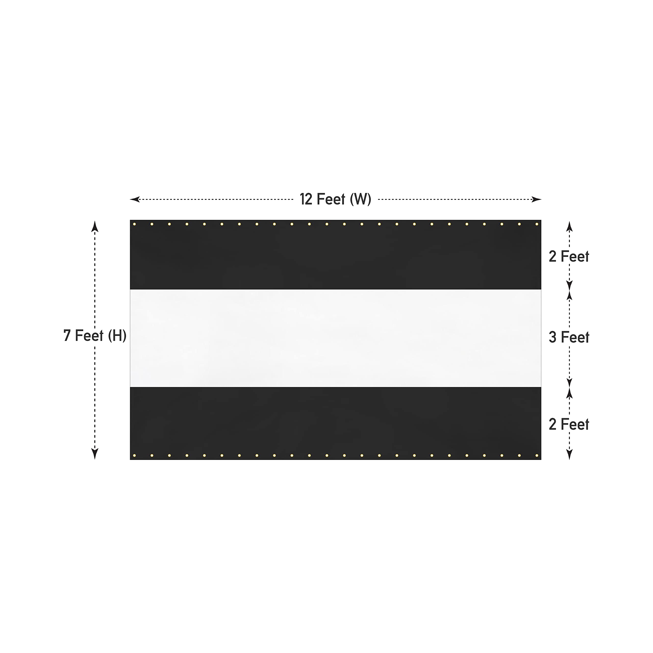 12 oz Vinyl Clear Outdoor Curtains for Patio - Waterproof & Weather Resistant with Brass Grommets - Perfect for Pergola, Porch, Gazebo, Balcony (7’H x 12’W, Black) - Ideal for Outdoor Dining, Poolside Privacy & Sun Protection