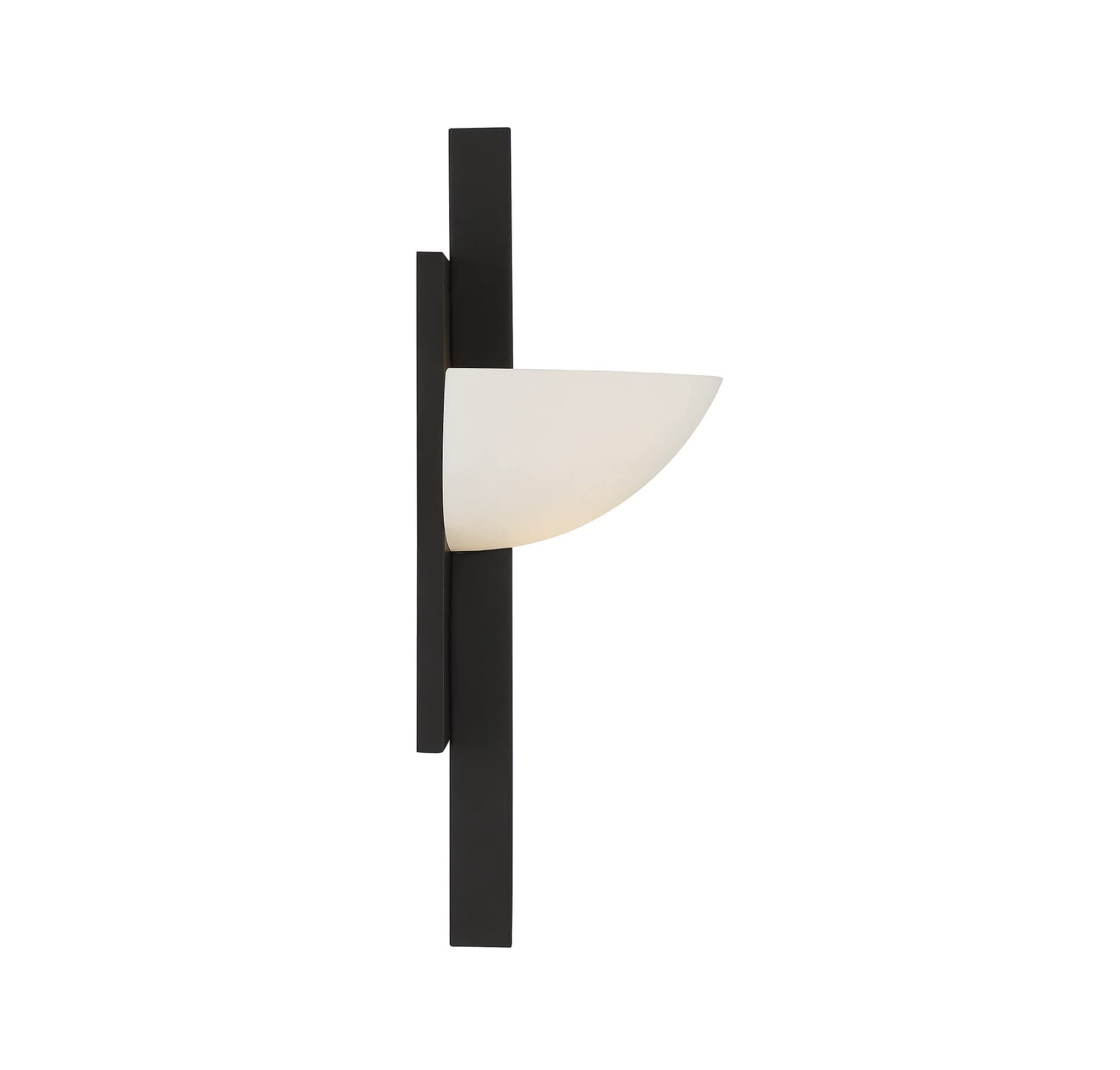 Savoy House Fallon Mid-Century Modern Wall Sconce - Vintage White Opal Glass, 1-Light 60W, 15