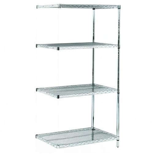 Quantum Storage Systems AD74-2460S 4-Tier Wire Shelving Add-On Kit - 24