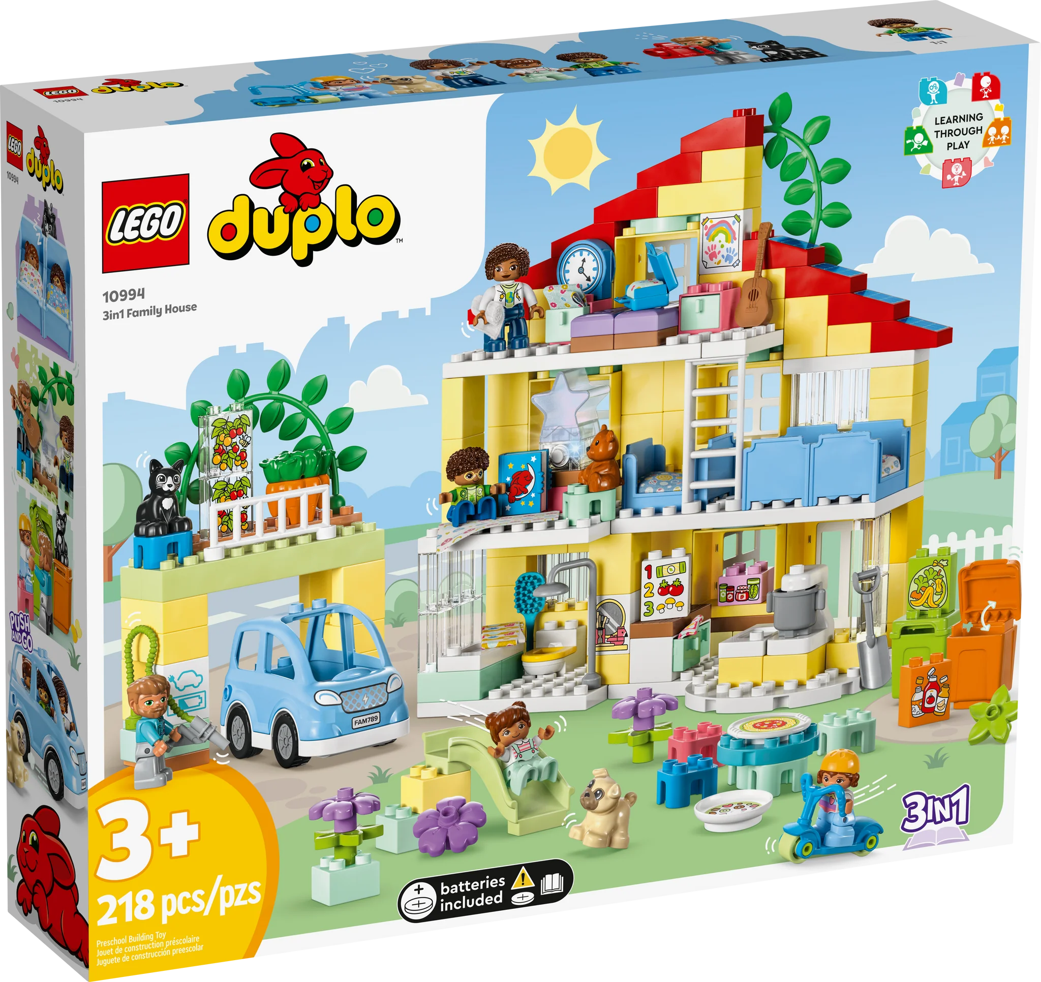 LEGO® DUPLO® 3-in-1 Family House Building Blocks Set - Creative Construction Toy for Toddlers & Preschoolers - Perfect for Family Playtime & Early Learning Activities