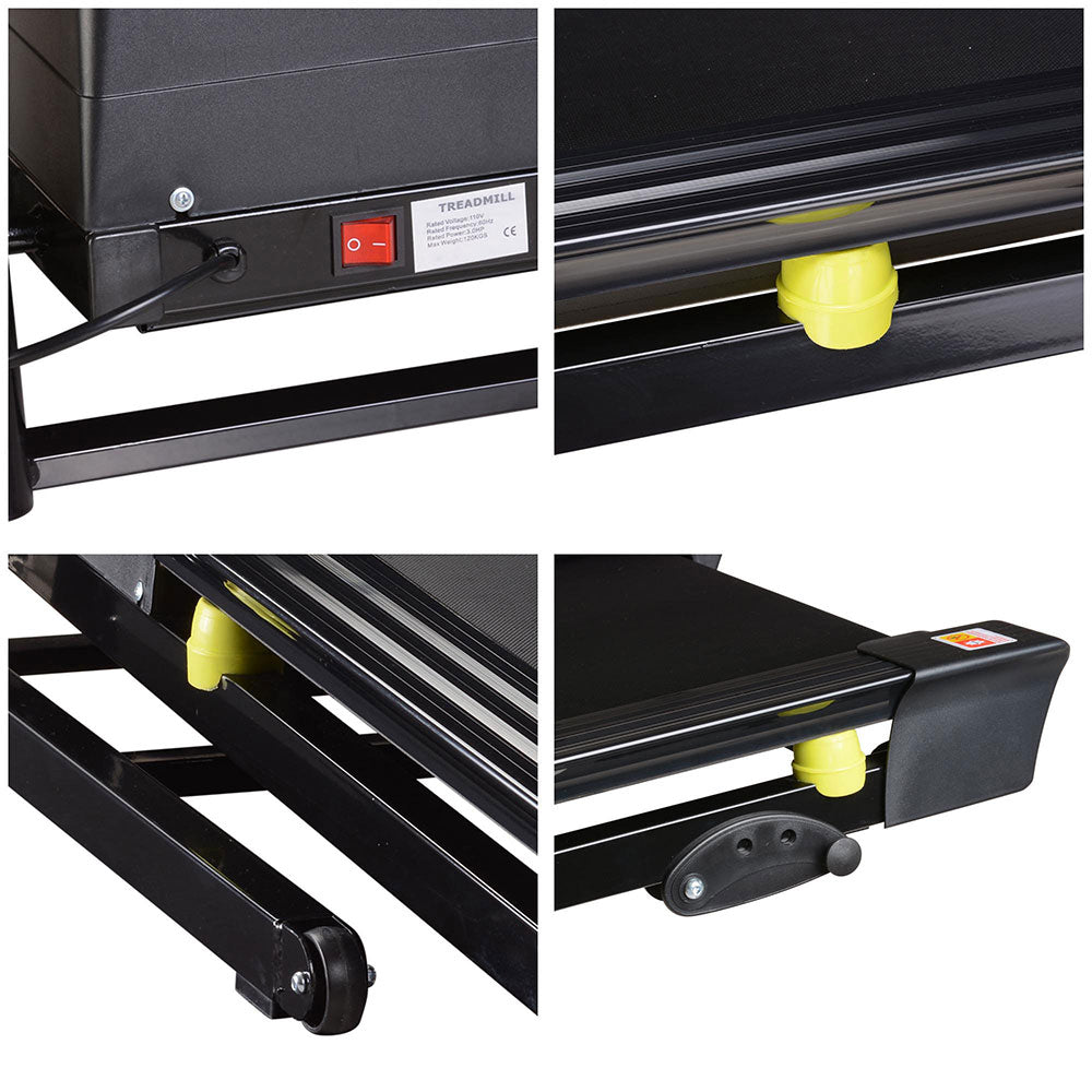TheLAShop 3HP Folding Incline Treadmill with Adjustable Speed & Large 49