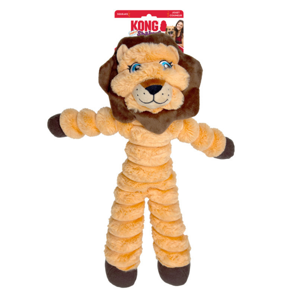 KONG Dog Toy - Shakers Crumples Lion Plush for Small & Medium Dogs - Interactive Chew Toy for Puppies & Adult Dogs - Perfect for Playtime, Training & Anxiety Relief