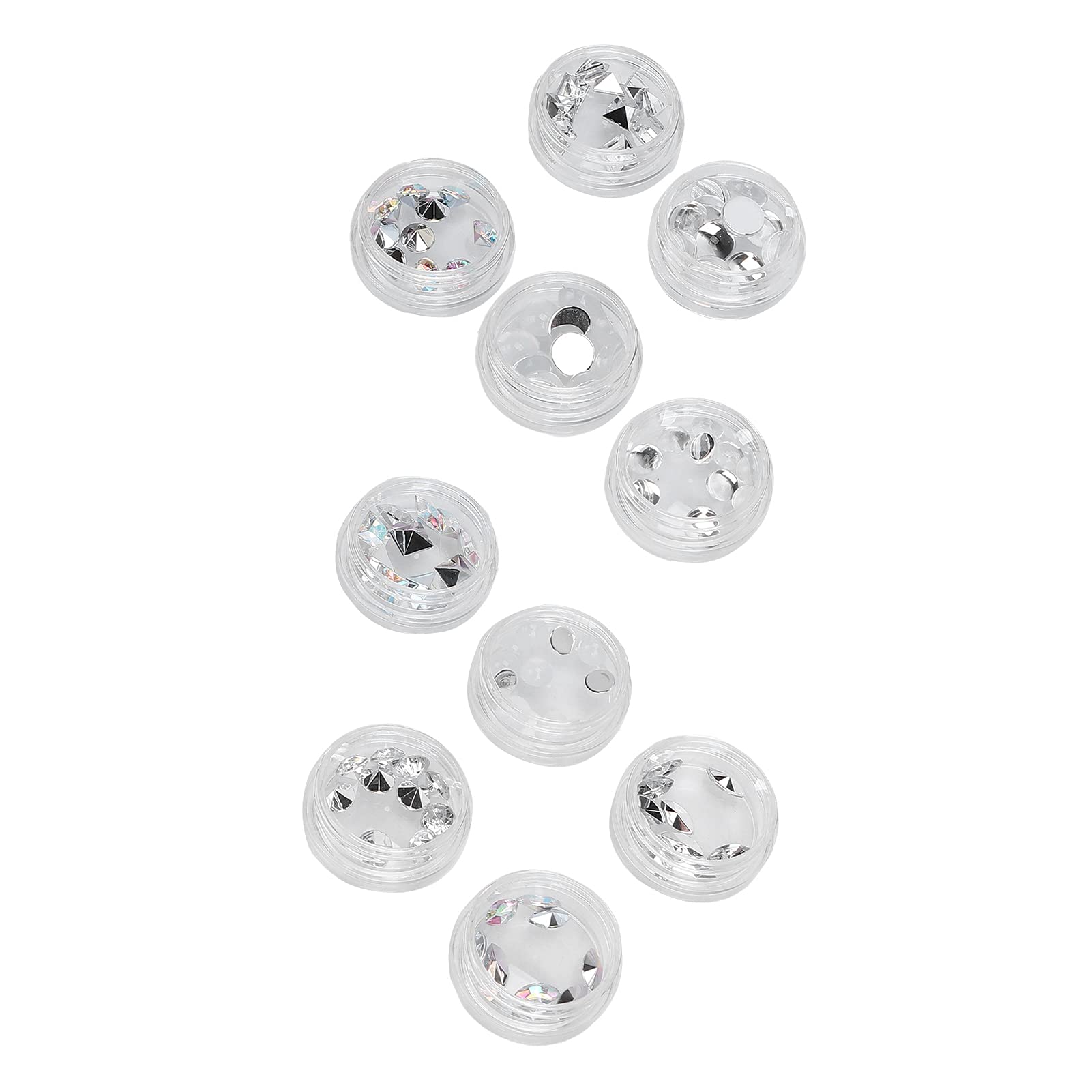 10 Boxes Nail Art Rhinestones Sequins for Manicure - DIY Nail Decorations for Salon & Home Use - Perfect for Nail Art, Wedding, Party & Special Occasions