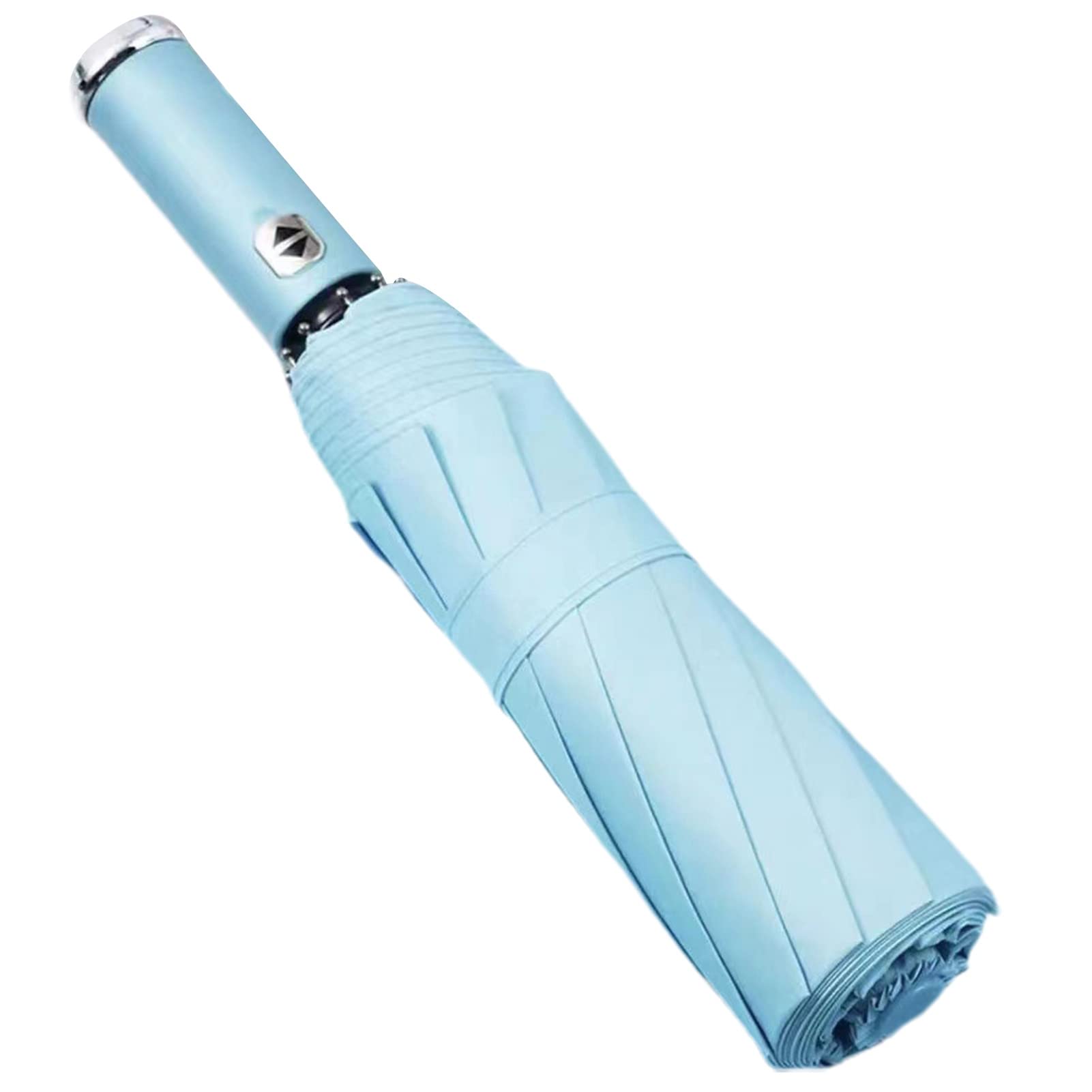 SANWOOD Compact Travel Umbrella - 10 Ribs Auto Open/Close, Thickened Waterproof Coating, Lightweight & Portable for Hiking, Backpacking - Perfect for Men & Women (Sky Blue) | Ideal for Commuting, Outdoor Adventures & Daily Use