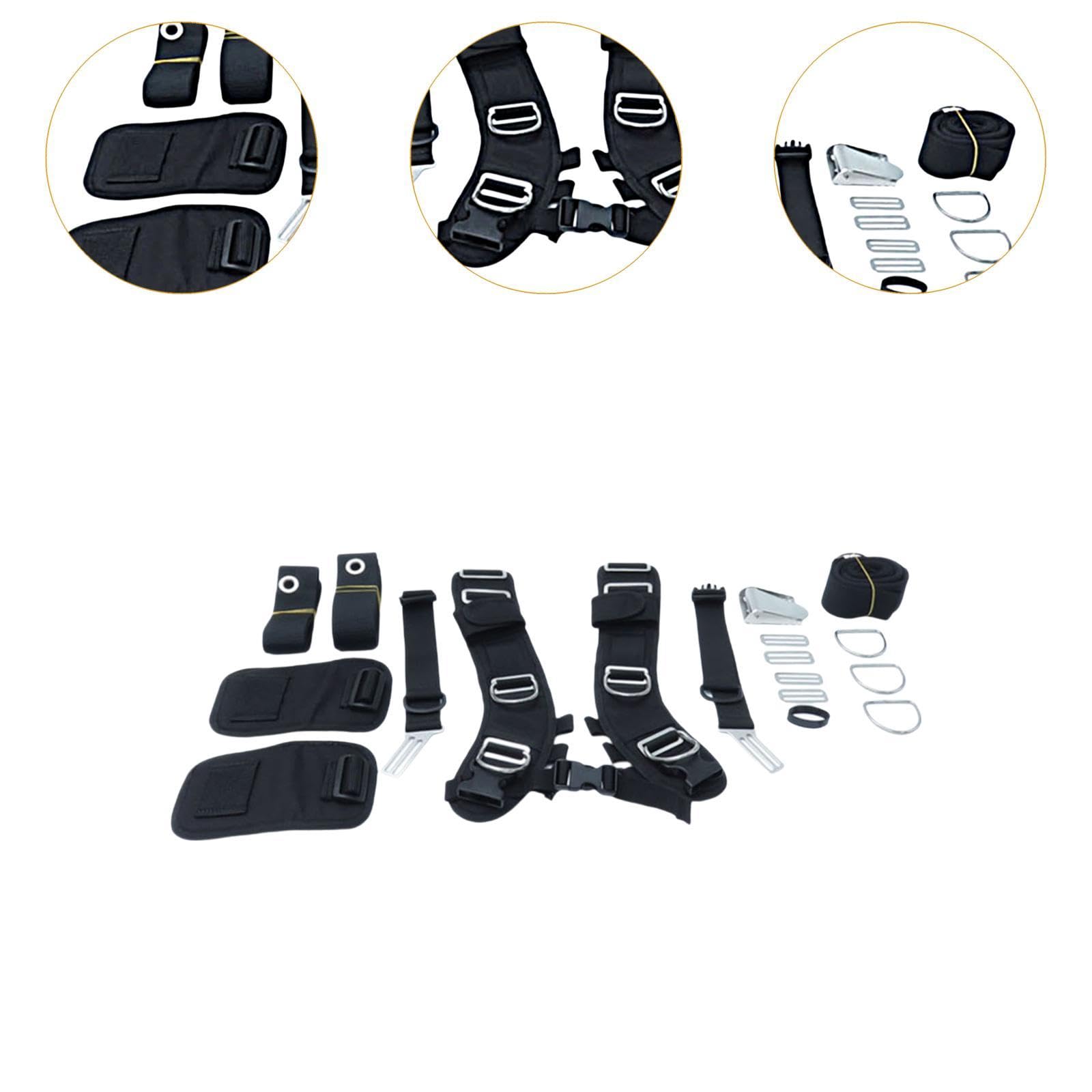 **Scuba Diving Backplate with Donut BCD - Easy Setup & Adjustable Harness for Comfortable Underwater Exploration**    *(Perfect for Professional Divers, Underwater Photography, and Deep-Sea Adventures)*