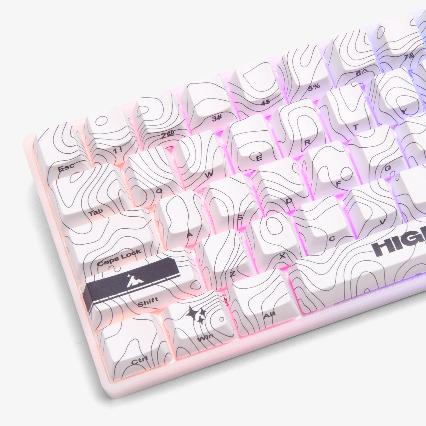 Higround Basecamp 65% Mechanical Gaming Keyboard - Snowstone White | Compact 65% Layout with RGB Backlighting | Perfect for Esports, Streaming & Office Work