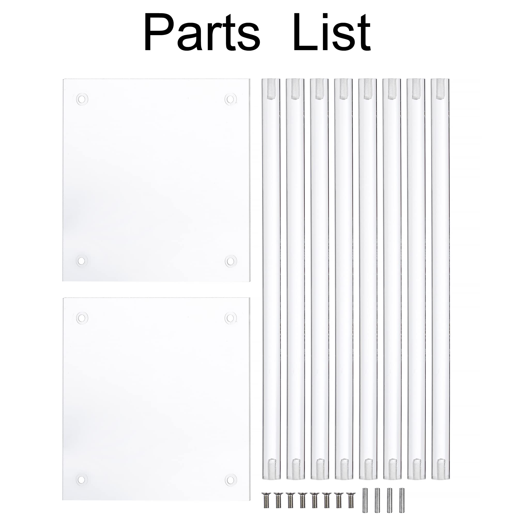 10 Pack Clear Acrylic Column Vases 23.6