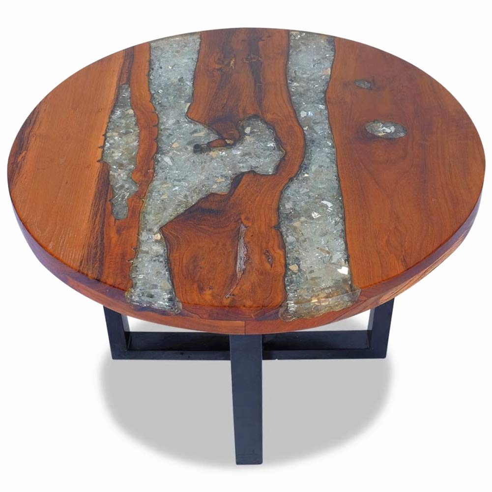 Modern Teak Resin Coffee Table - 23.6