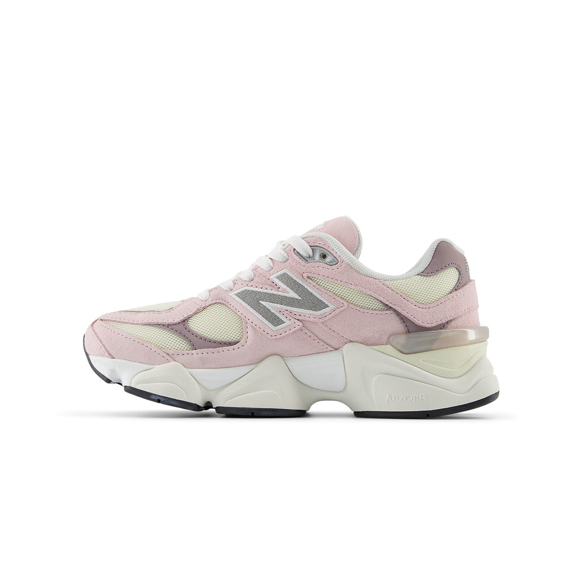 **Pink and White Kids 9060 Sneakers - Comfortable Lightweight Running Shoes for Boys & Girls - Perfect for School, Play, and Sports Activities**