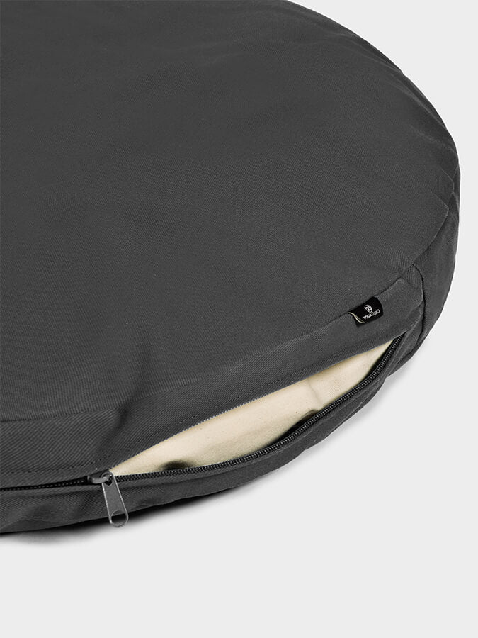Organic Round Zabuton Meditation Cushion for Yoga & Zen Practice - Comfortable Floor Seating Pillow for Home Studio, Meditation & Relaxation