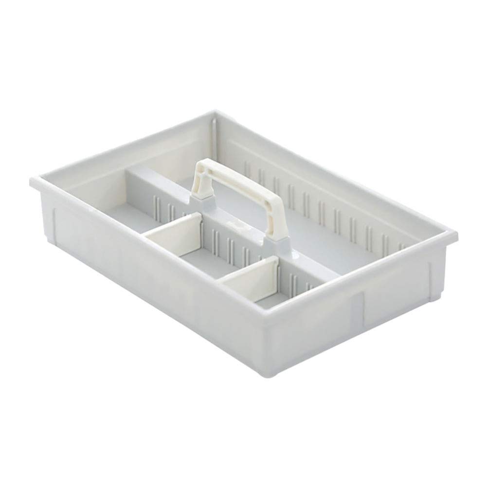 1pc Plastic Storage Box - Pencil Holder & Desk Organizer for Office, Kitchen Utensil Tray, Cutlery Organizer, Stationery Drawer Container - Perfect for Home, Office & School Organization