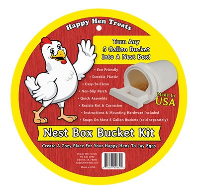 Poultry Nest Box Bucket Kit - Durable Chicken Laying Box for Hens - Perfect for Backyard Coops & Farm Use