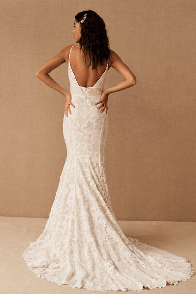 Hayley Paige Tyler Gown - Elegant Wedding Dress with Beaded Lace Appliques | Perfect for Bridal Ceremonies, Formal Events & Red Carpet Occasions