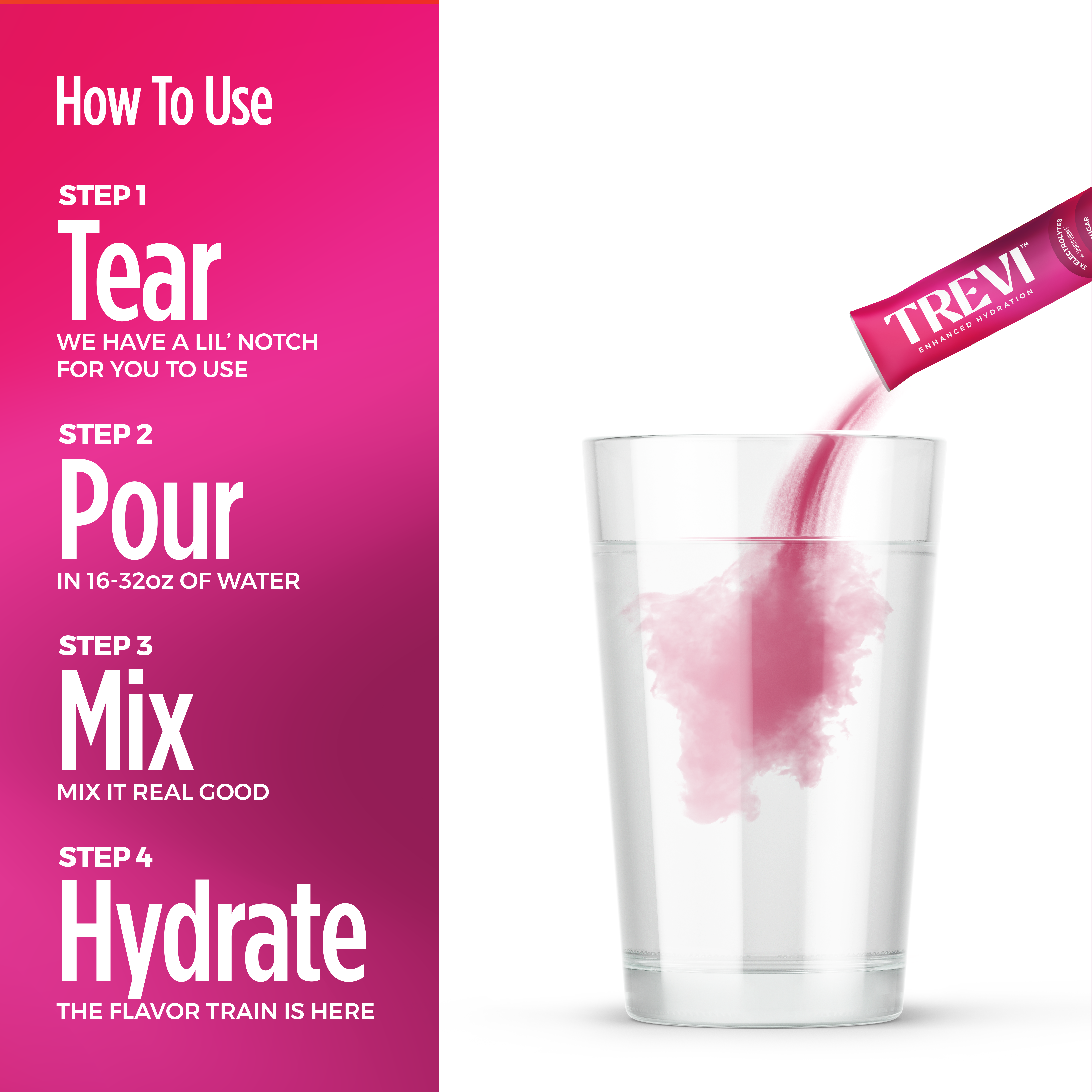 Trevi Electrolyte Powder Mix - Hydration Boost with Essential Minerals | Perfect for Workouts, Travel & Daily Hydration