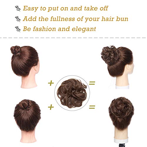 Messy Bun Hair Extension for Curly Hair - Clip-in Updo Hairpiece for Women | Perfect for Weddings, Parties & Everyday Styling