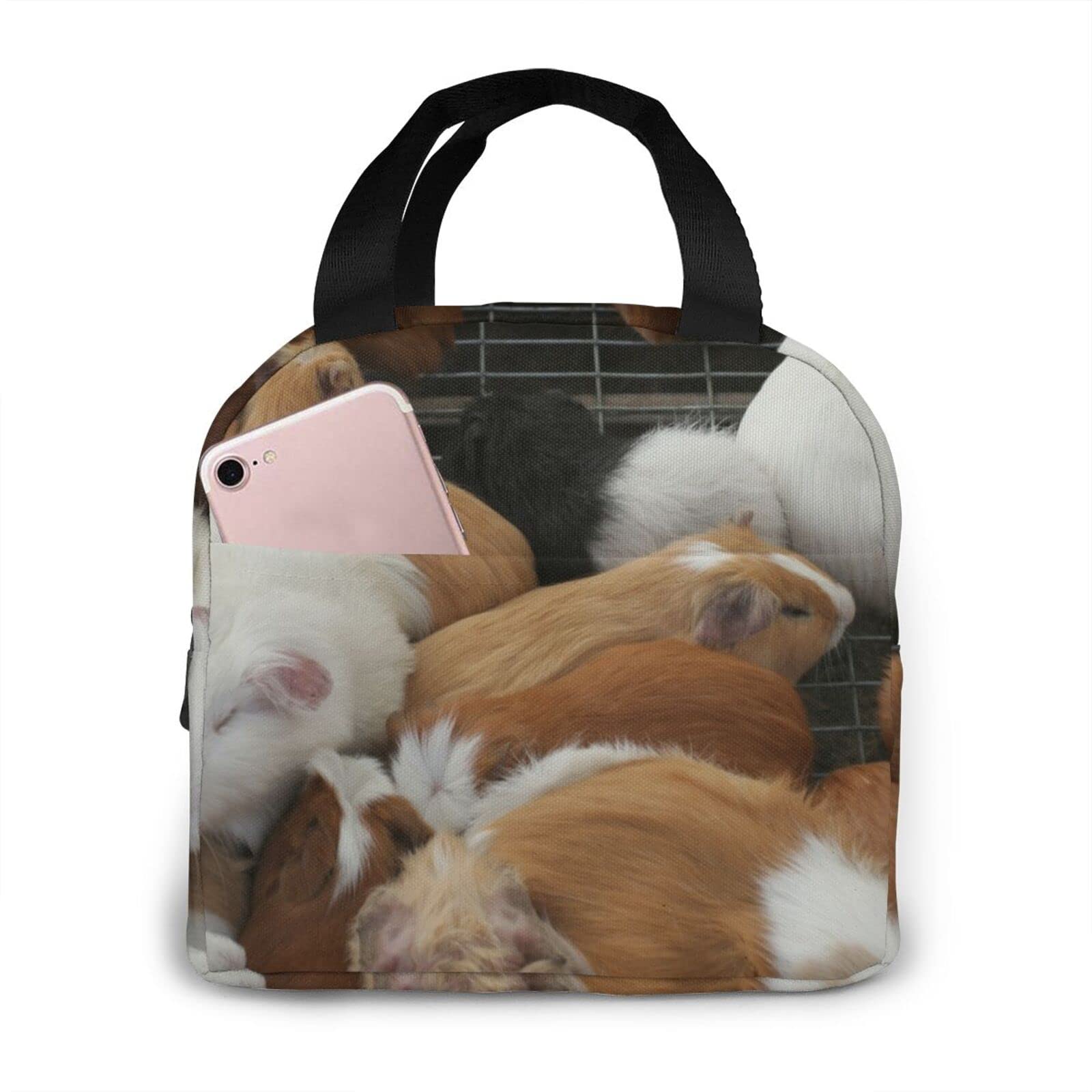Insulated Lunch Bag for Guinea Pigs - Reusable Tote Lunch Box for Women & Men - Perfect for School, Work, Picnics and Pet Owners