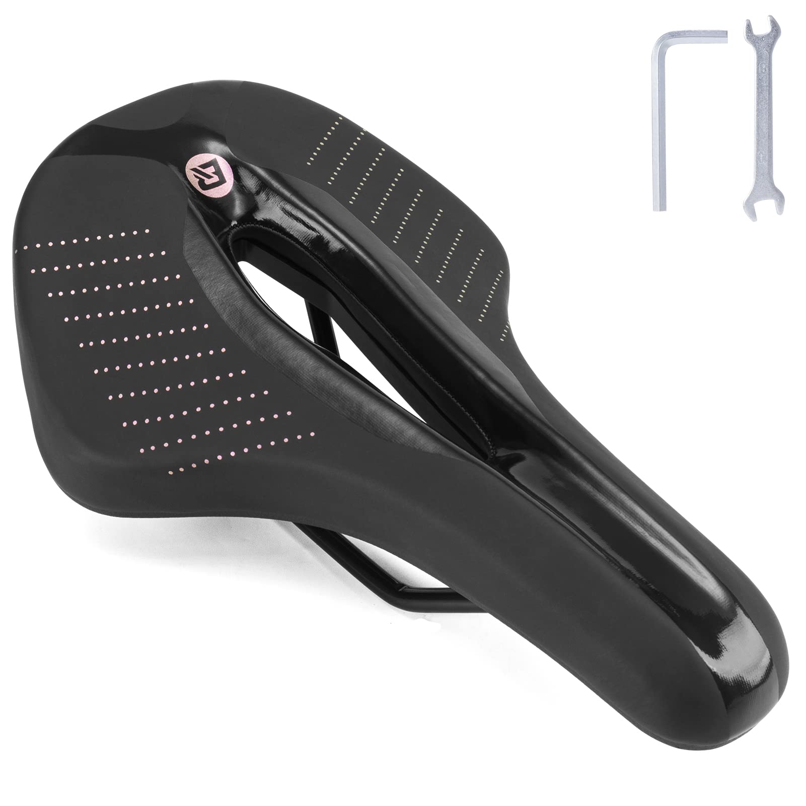 ROCKBROS Women's Comfort Bike Seat - Memory Foam Padded Bicycle Saddle for Road, Mountain, BMX & Exercise Bikes - Ergonomic Design for Long Rides & Commuting