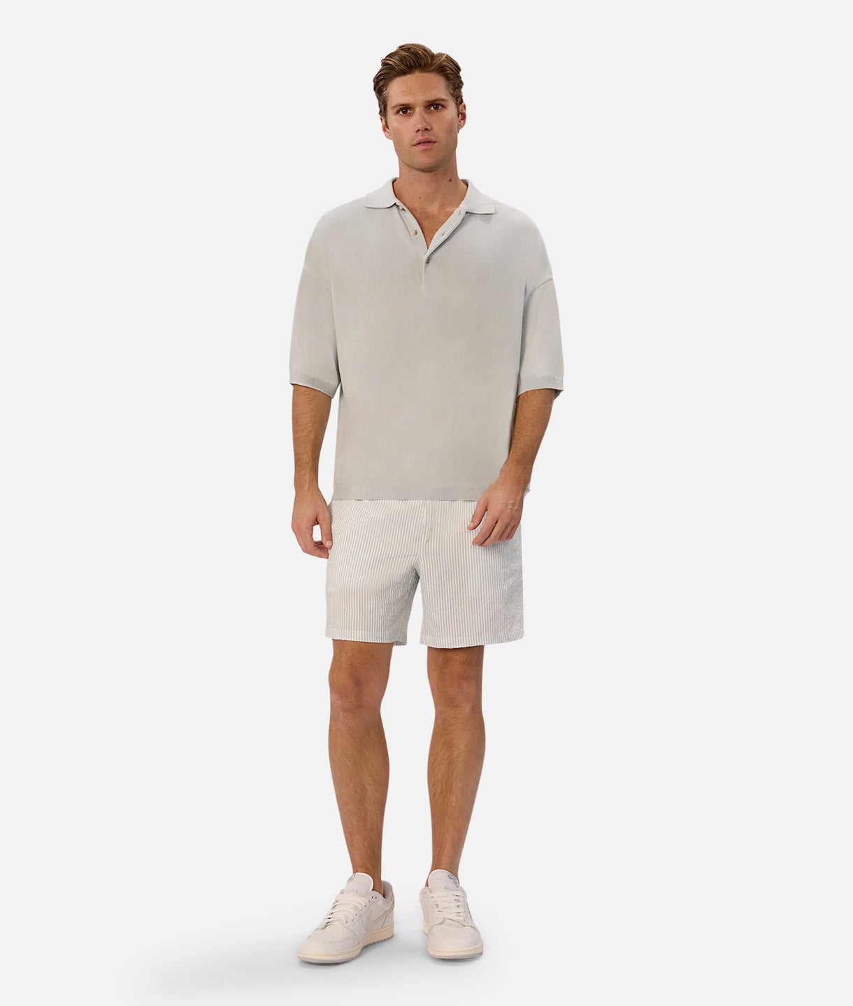 Del Sur Men's Knitted Polo Shirt - Premium Cotton Blend, Comfort Fit, Stylish Casual Wear for Office, Golf & Everyday Outfits