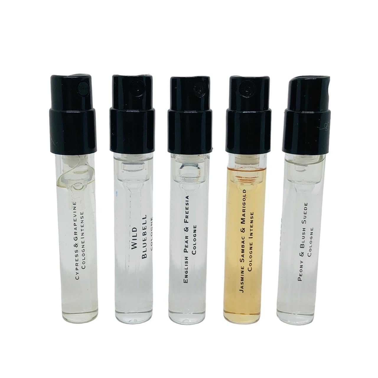 Jo Malone London Perfume Sample Set - 5 Mini Vials (1.5ml Each) with Different Scents for Women | Luxury Fragrance Gift Set for Travel, Testing & Everyday Use