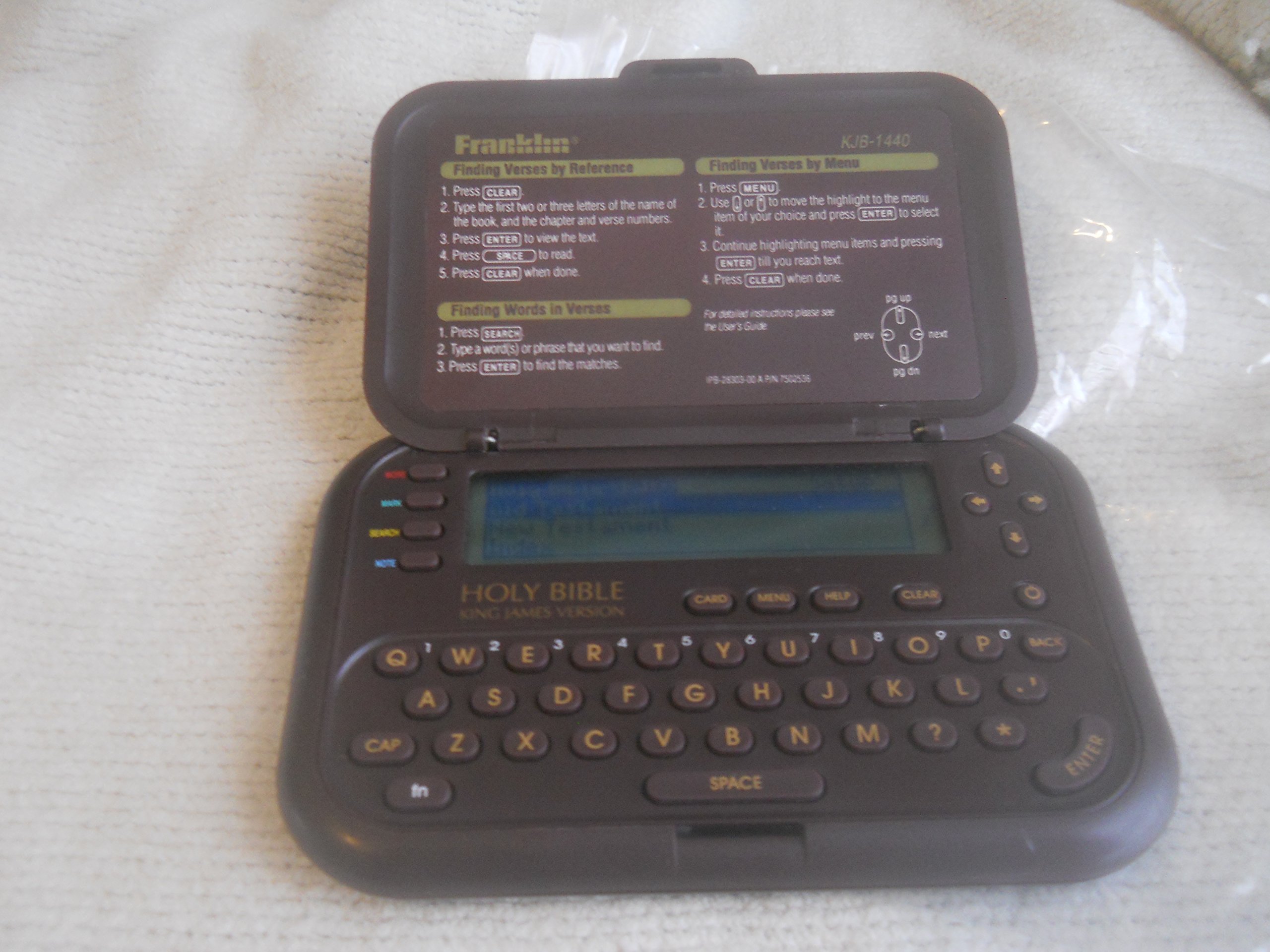 Franklin KJB-1440 Electronic King James Bible with Audio - Portable Digital Holy Scripture for Daily Devotion, Bible Study, and Church Services