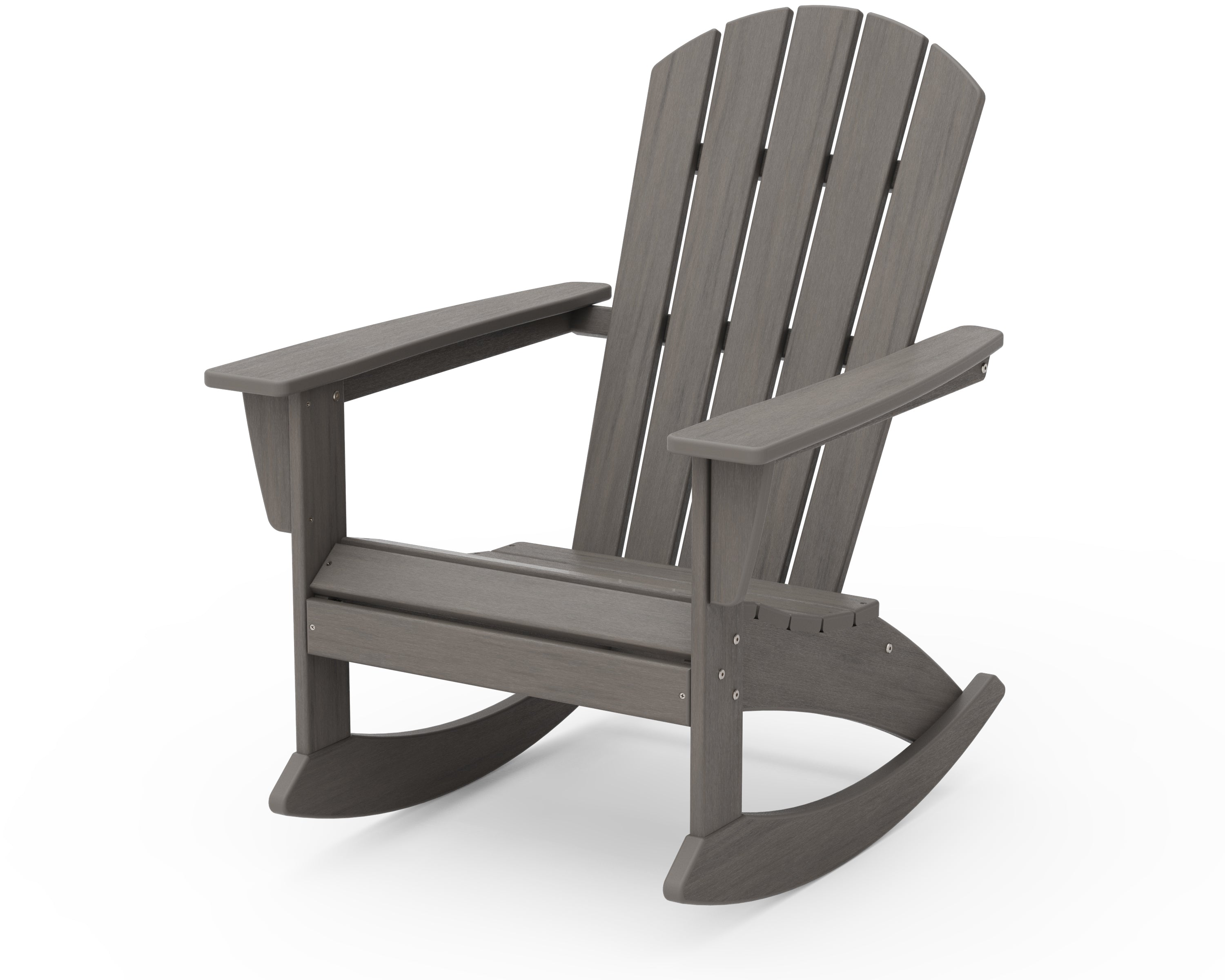 POLYWOOD Nautical Adirondack Rocking Chair - All-Weather Outdoor Rocking Chair for Patio, Deck, Garden & Beach - Durable & Comfortable Furniture