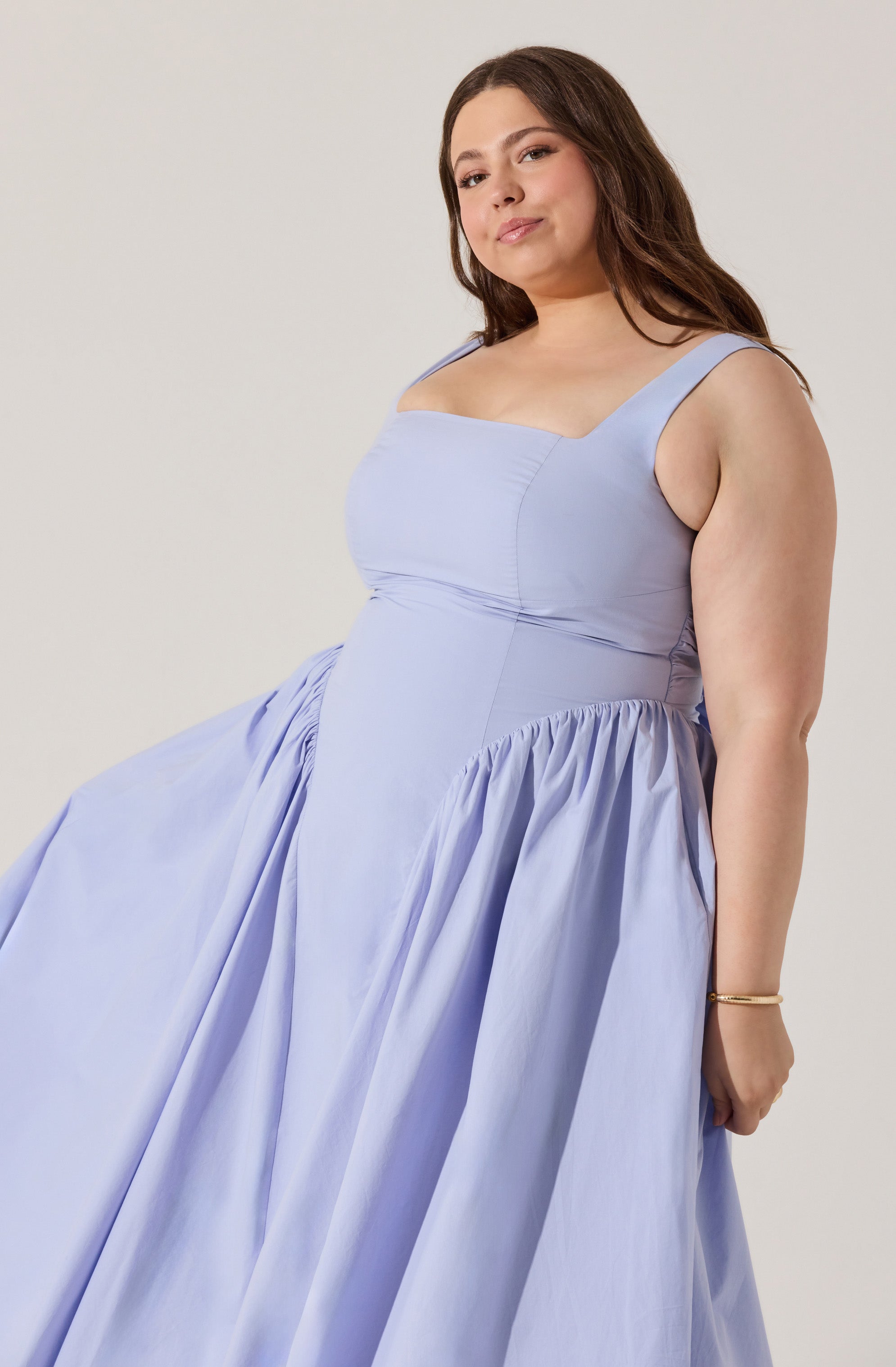 Vinya Poplin Drop Waist Dress - Women's Flowy Summer Dress with Puff Sleeves | Perfect for Beach Vacations, Brunch Dates & Casual Outings