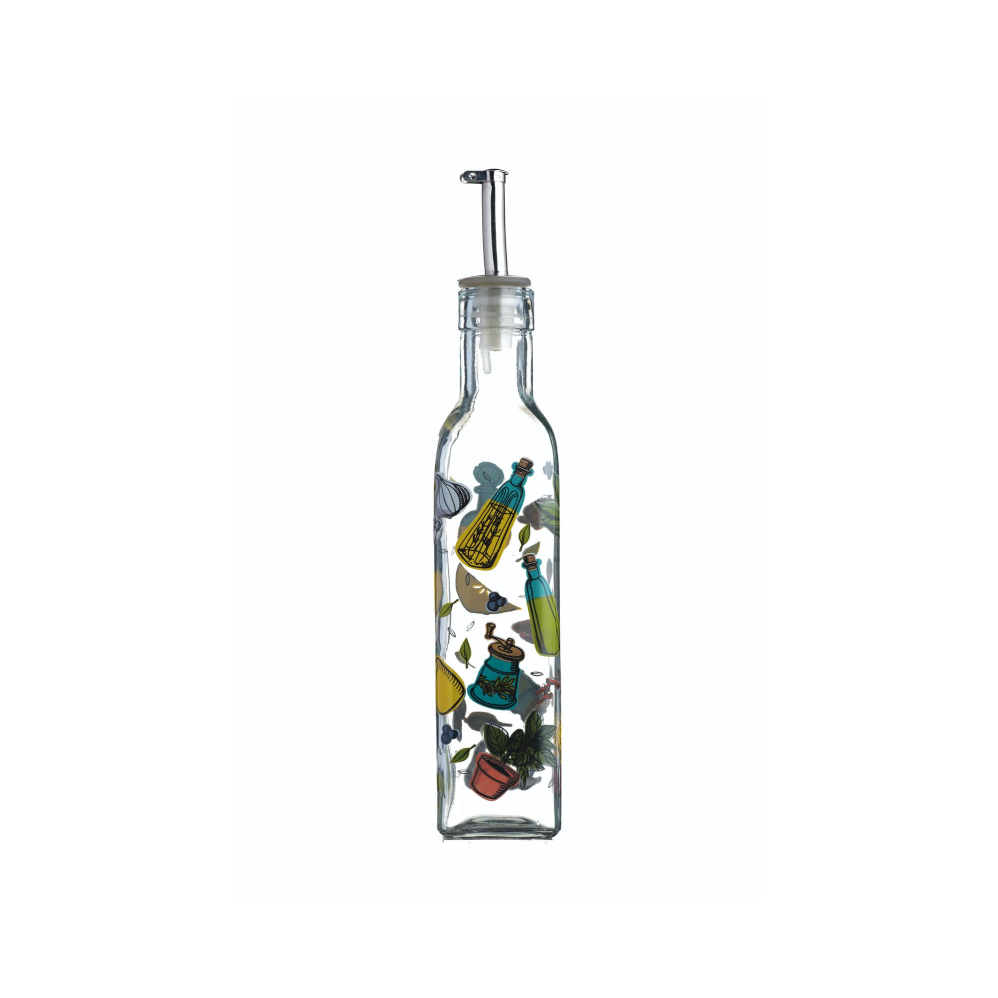KitchenCraft Italian Olive Oil and Vinegar Drizzlers Set - Premium Glass Bottle for Cooking, Salad Dressing & Gourmet Recipes - Perfect for Home Kitchen, Restaurants & Gift Giving