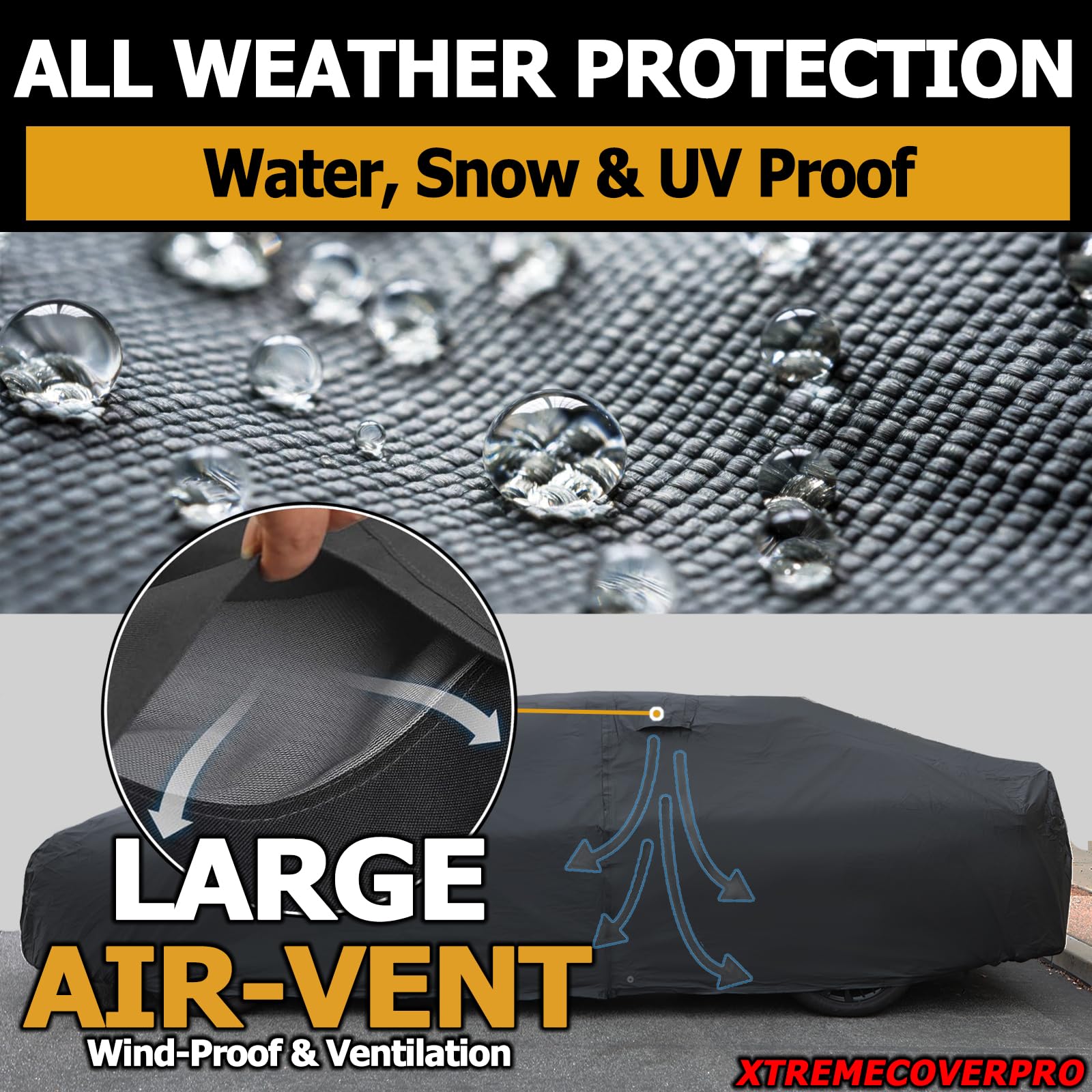 Premium Waterproof Car Cover for Lexus LC500/LC500H (2018-2025) - XTREMECOVERPRO Diamond Series Black - All-Weather Protection for Indoor/Outdoor Use - Perfect for Parking, Travel & Long-Term Storage