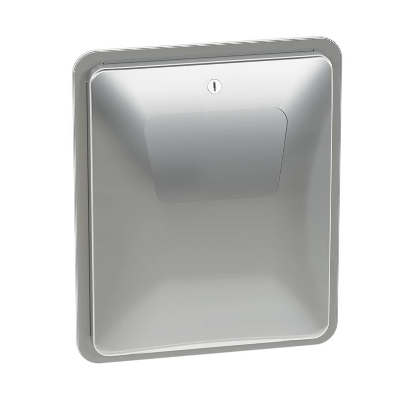 Bradley 4A00 0000 Diplomat Series 1.5 Gallon Recessed Sanitary Napkin Disposal Bin - Satin Finish | Ideal for Restrooms, Hospitals & Commercial Spaces