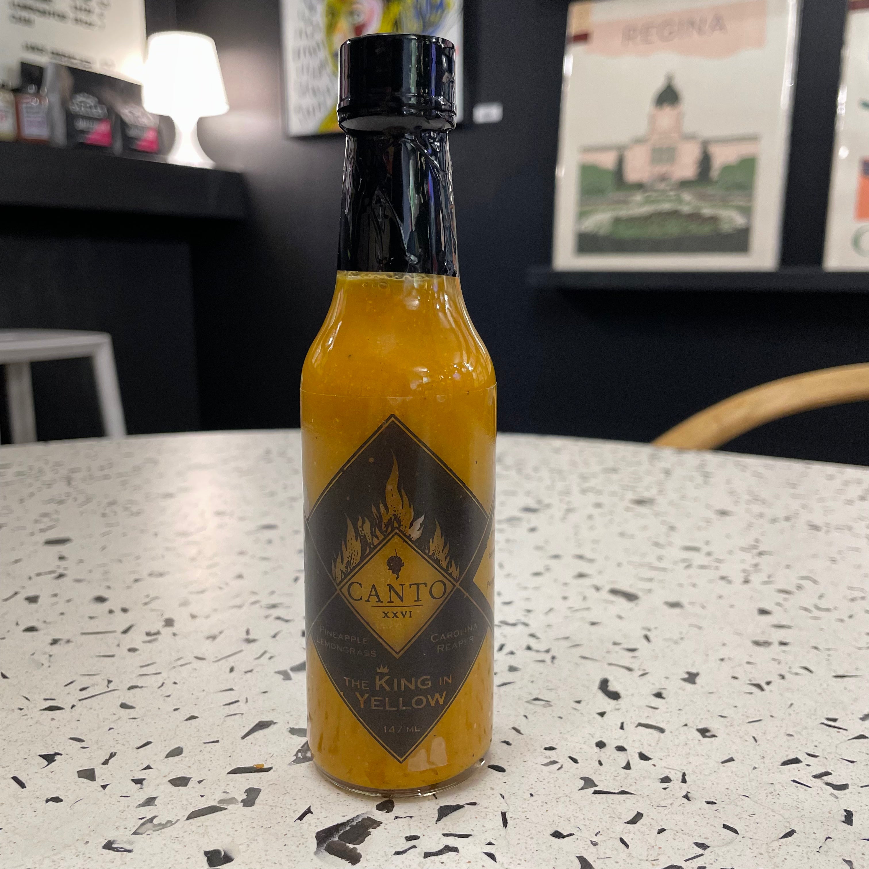 The King in Yellow Hot Sauce - Premium Spicy Sauce for Tacos, Wings & BBQ - Perfect for Cooking, Grilling & Gifting