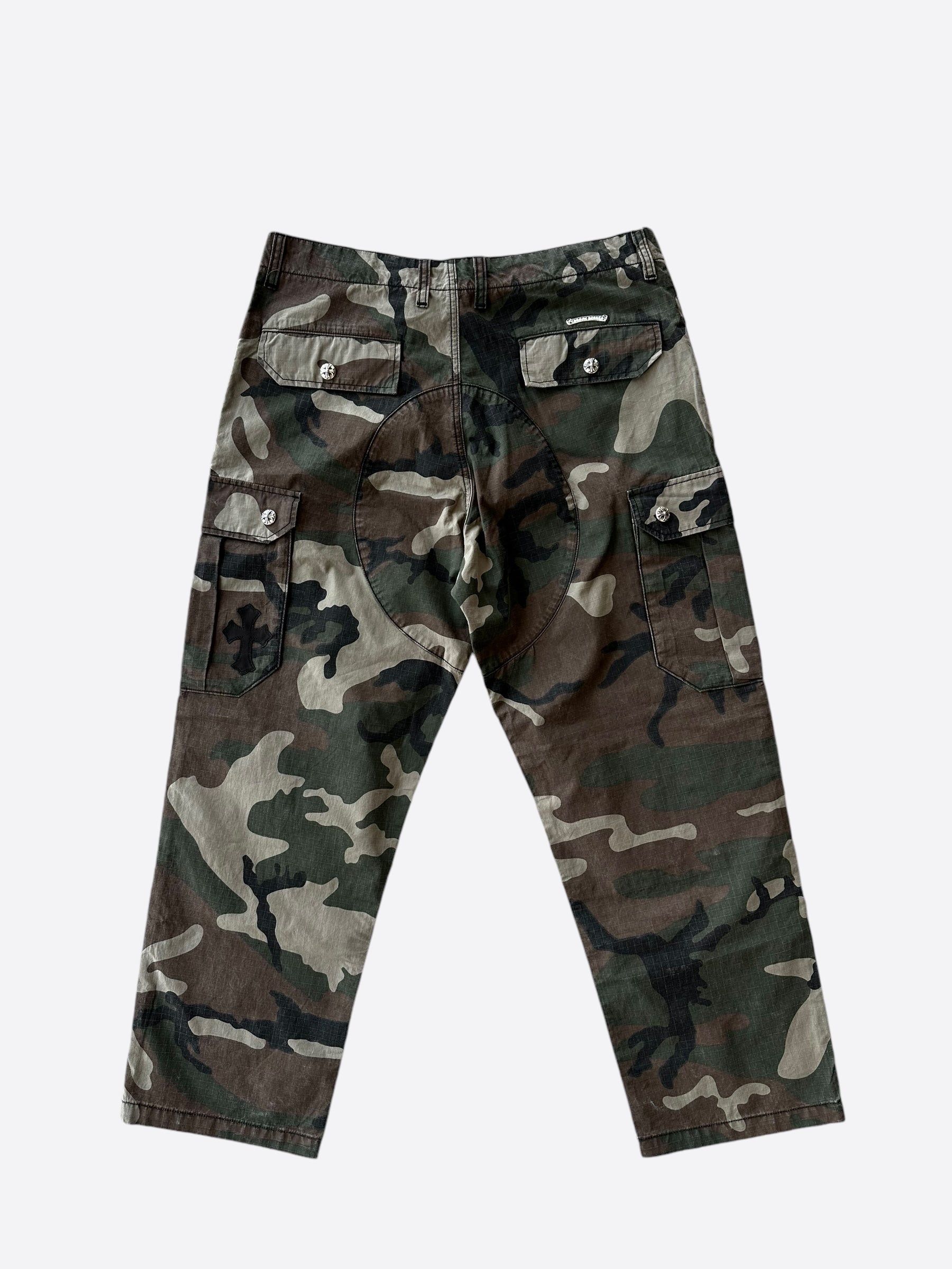 Chrome Hearts Green Camouflage Cargo Pants for Men - Stylish Military Tactical Pants for Streetwear & Outdoor Adventures