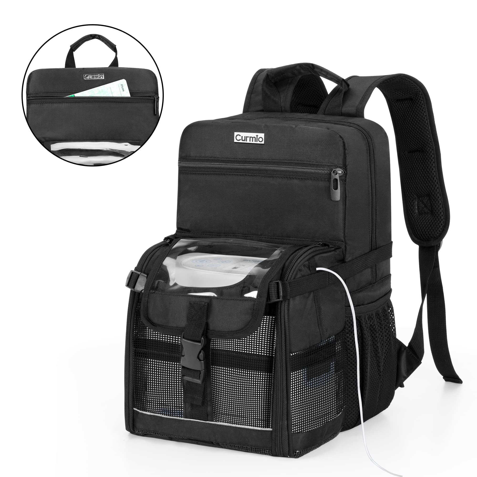 Portable Oxygen Concentrator Backpack - Compatible with Inogen, OxyGo & Caire Units | Travel Medical Bag with Storage Compartment | Perfect for Air Travel, Hiking & Daily Use