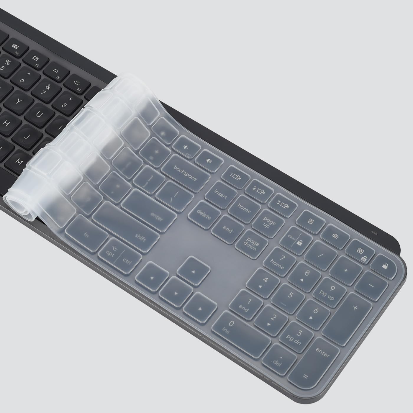 Logitech MX Keys S & MX Keys Wireless Keyboard Cover - Ultra Thin Clear Keyboard Skin Protector for Dust & Spill Protection | Perfect for Office, Home & Travel Use